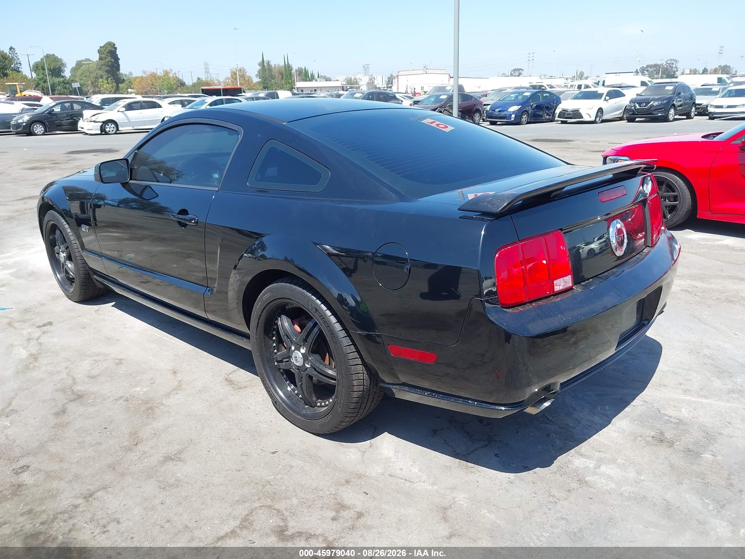 2006 Ford Mustang Gt Black vin: 1ZVHT82H565139982