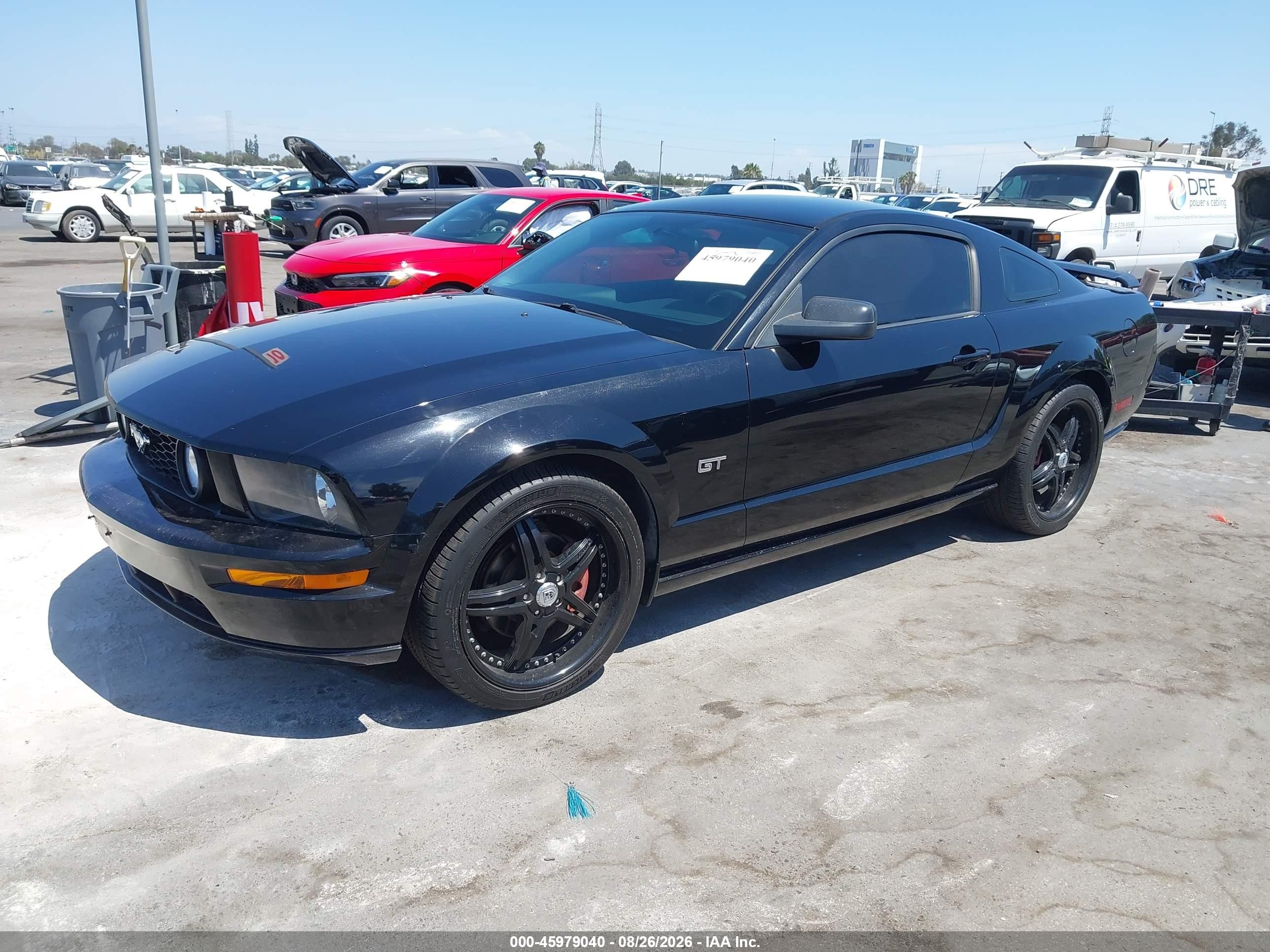 2006 Ford Mustang Gt Black vin: 1ZVHT82H565139982