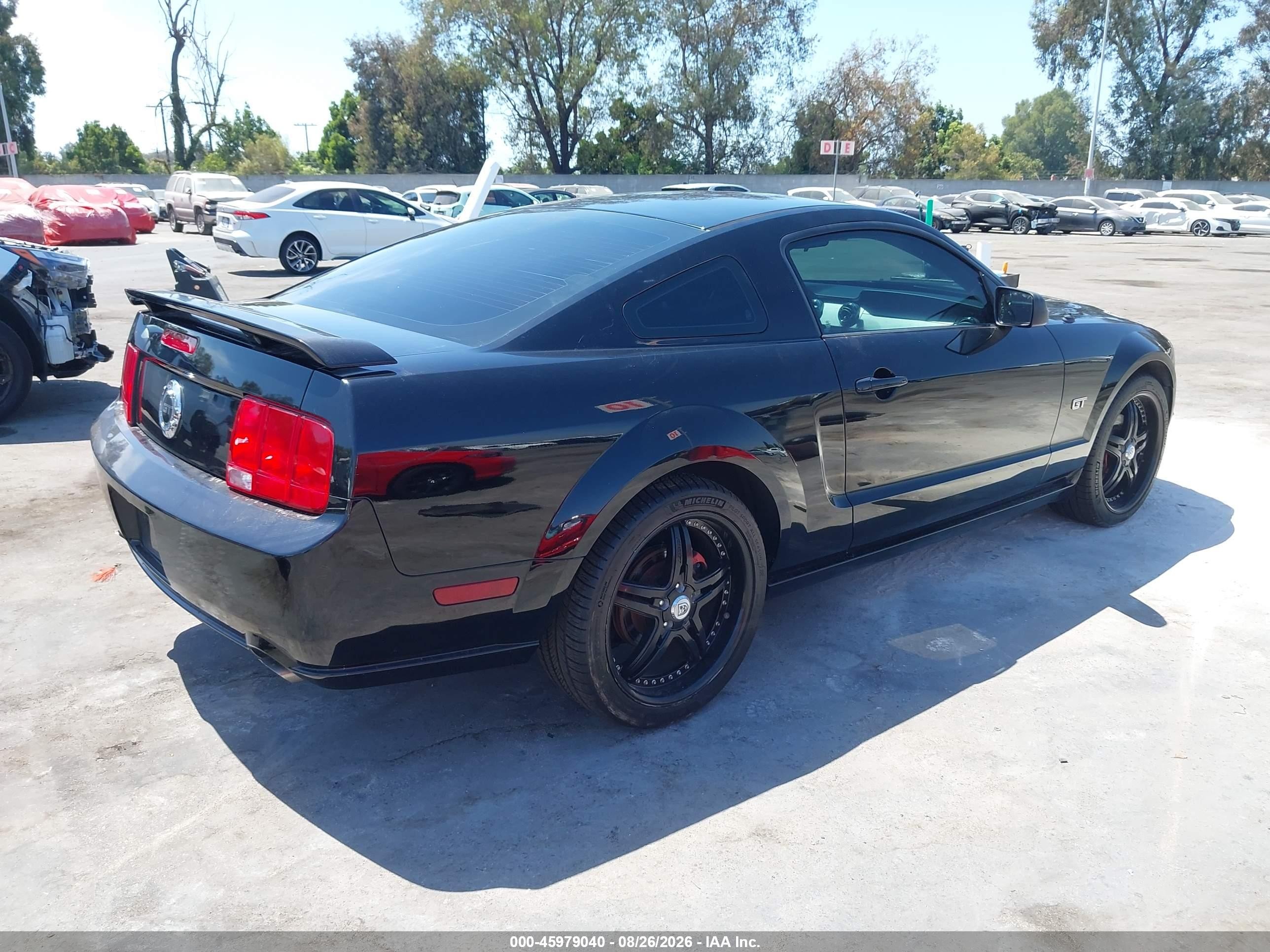 2006 Ford Mustang Gt Black vin: 1ZVHT82H565139982