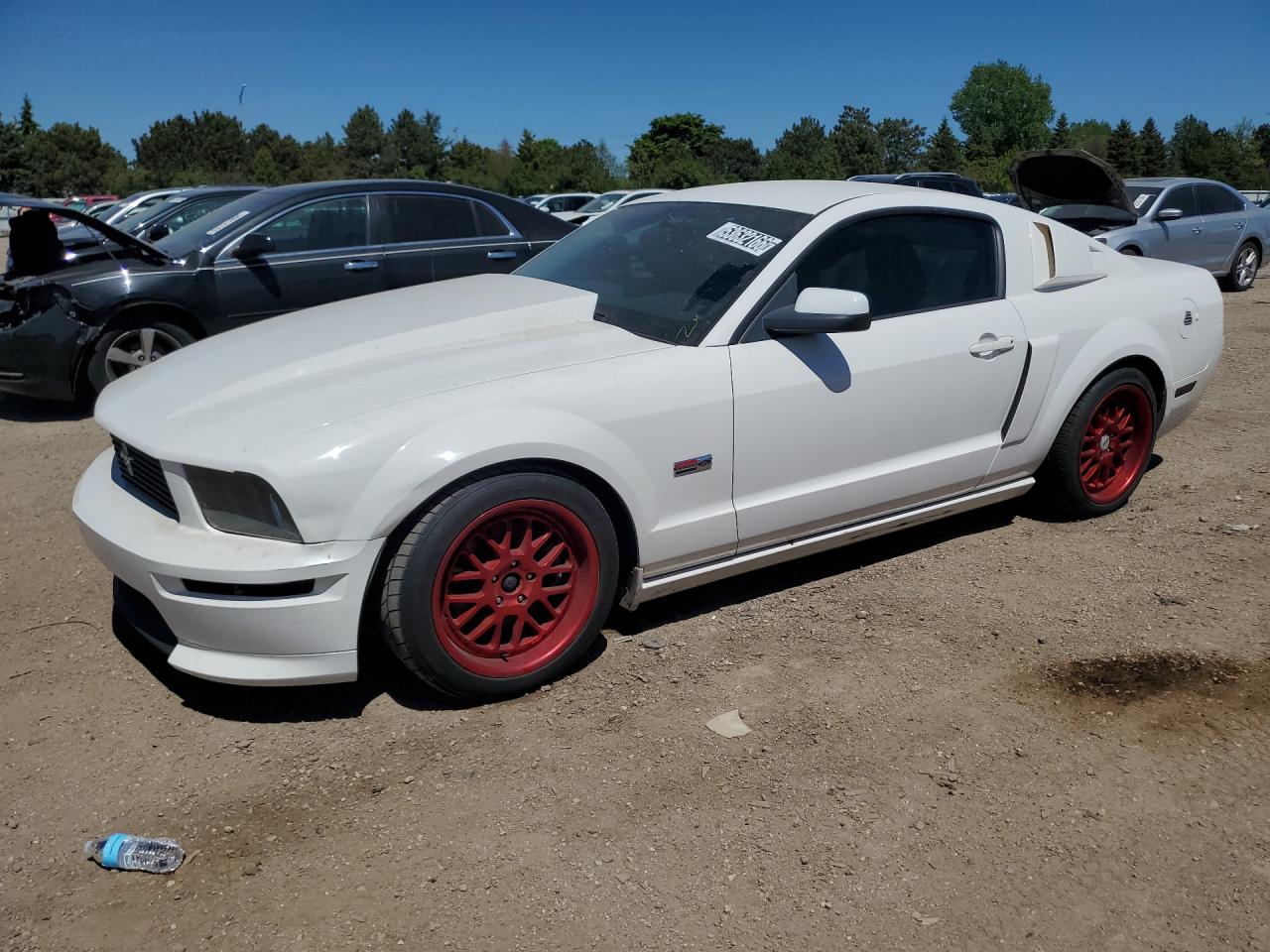 2007 Ford Mustang Gt Белый vin: 1ZVHT82H575302213 Damage: Hood, Aftermarket, Acceptable