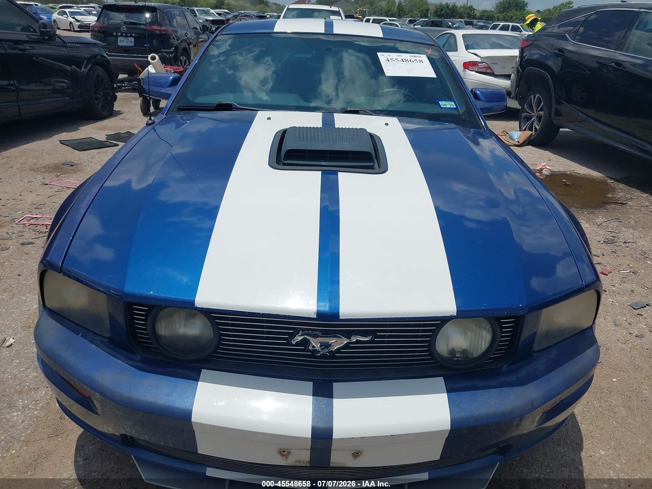 2008 Ford Mustang Gt Deluxe/gt Premium Blue vin: 1ZVHT82H685126872