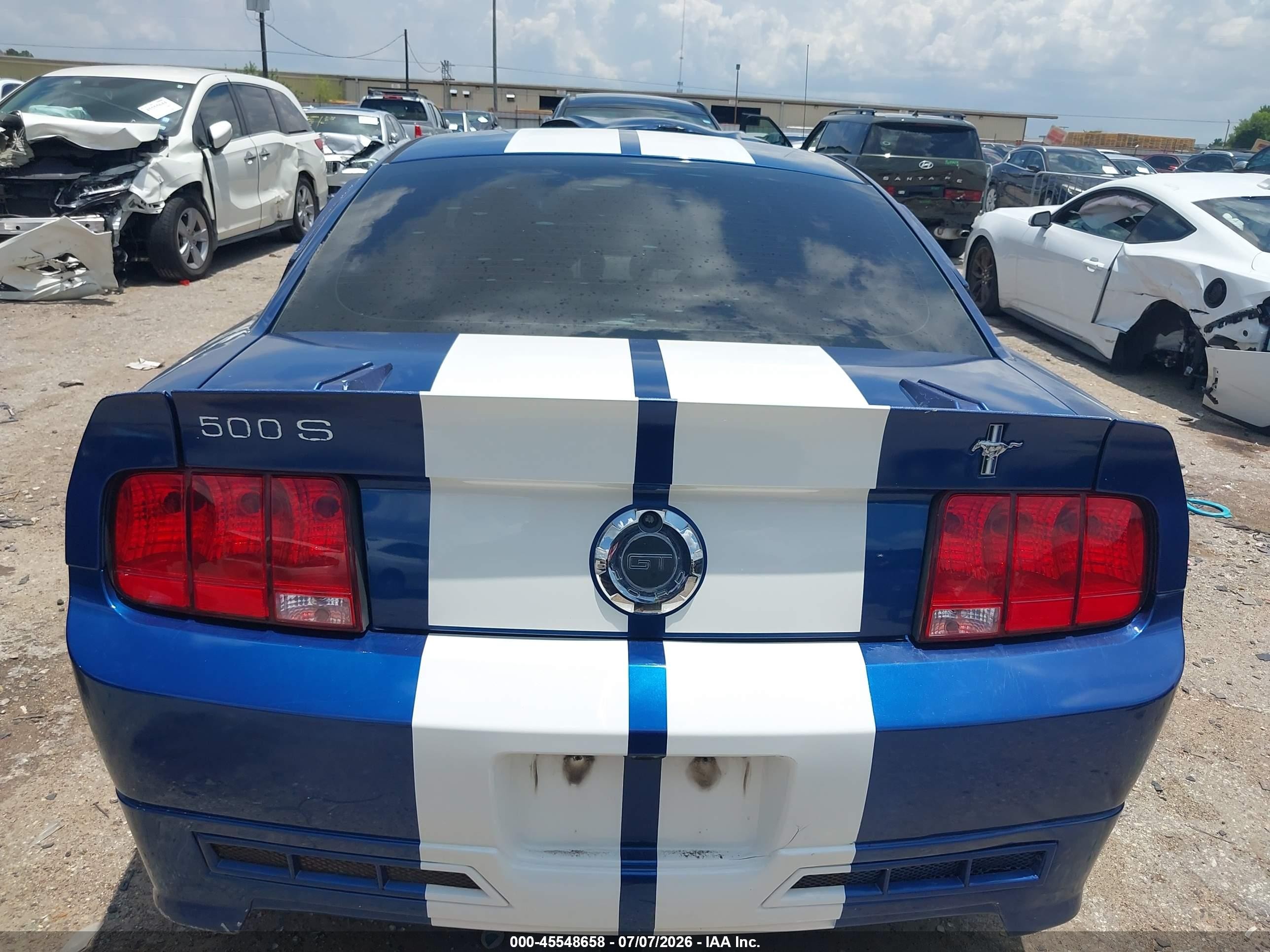2008 Ford Mustang Gt Deluxe/gt Premium Blue vin: 1ZVHT82H685126872