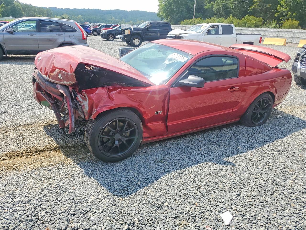 2008 Ford Mustang Gt Red vin: 1ZVHT82H685141548