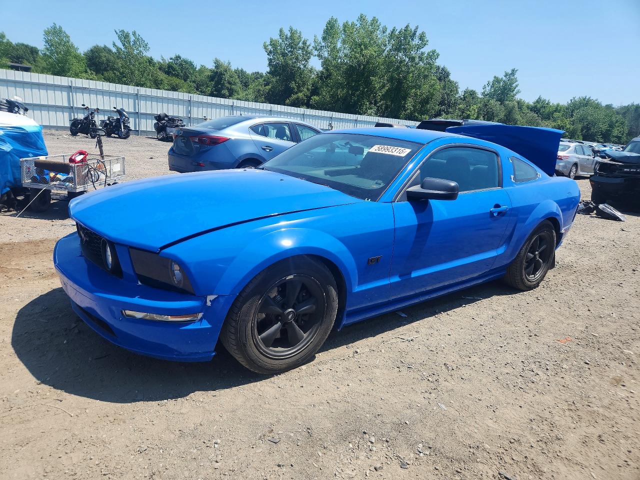 2005 Ford Mustang Gt Blue vin: 1ZVHT82H755141912