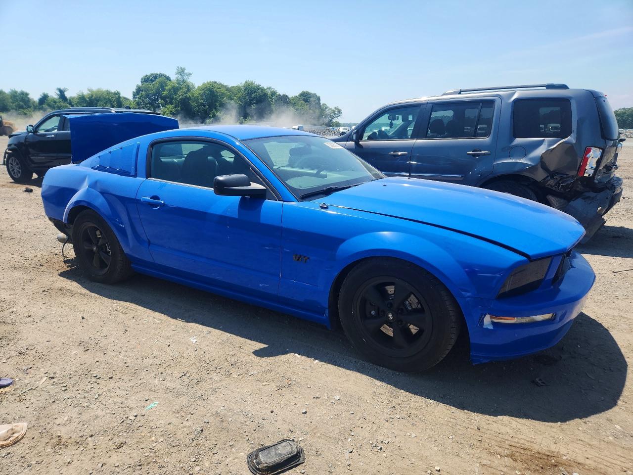 2005 Ford Mustang Gt Blue vin: 1ZVHT82H755141912