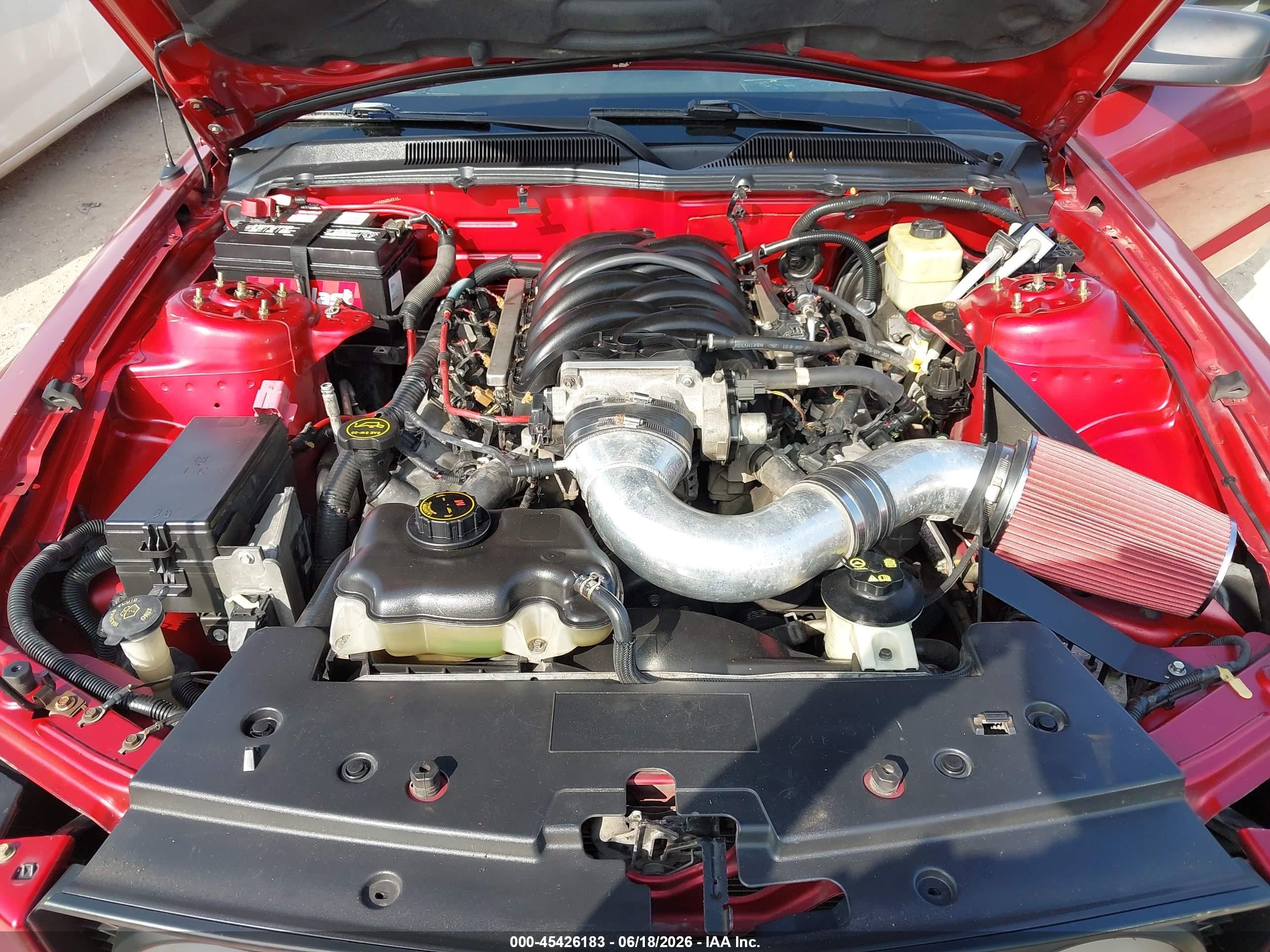 2006 Ford Mustang Gt Red vin: 1ZVHT82H765208767