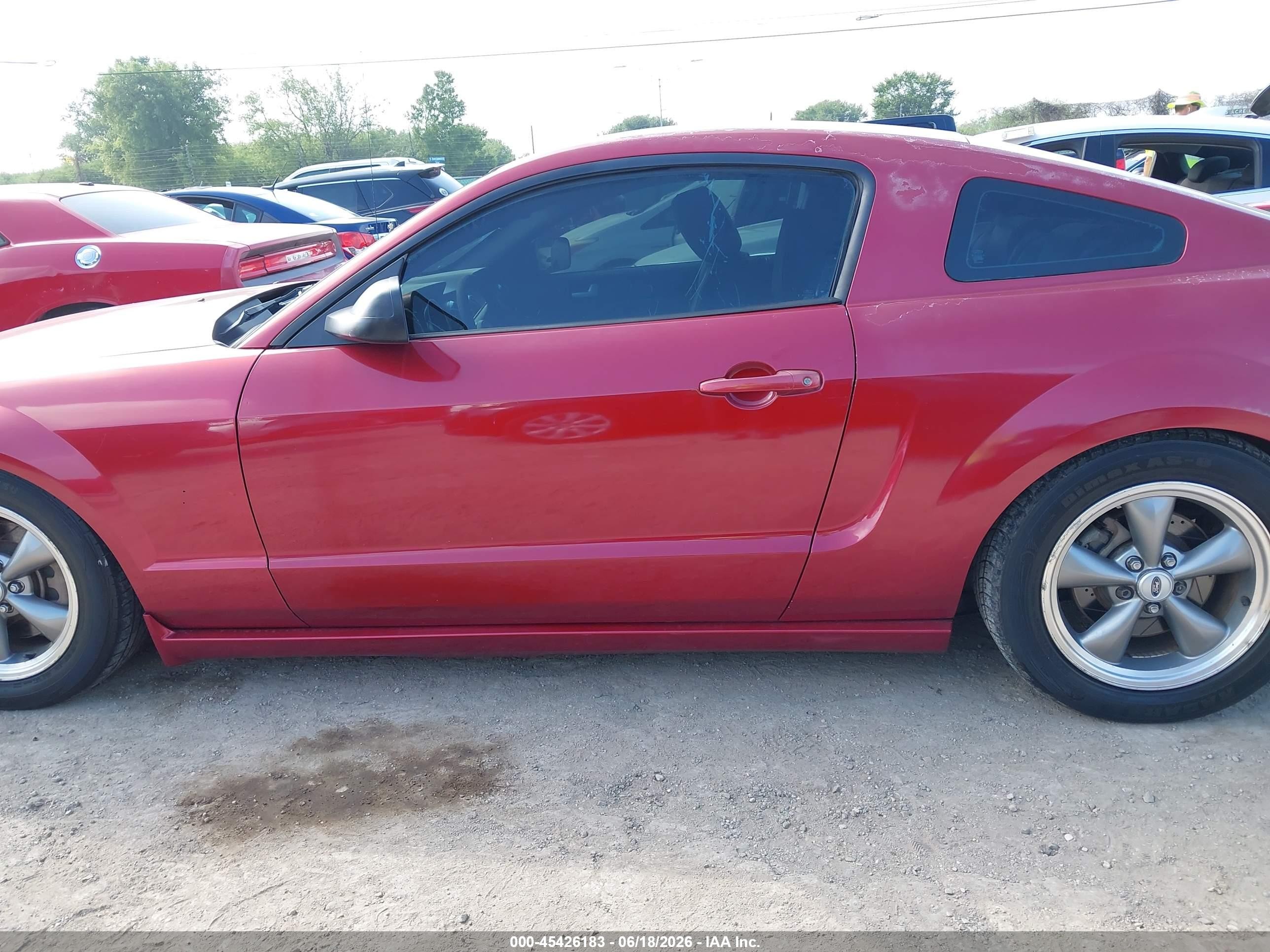 2006 Ford Mustang Gt Red vin: 1ZVHT82H765208767
