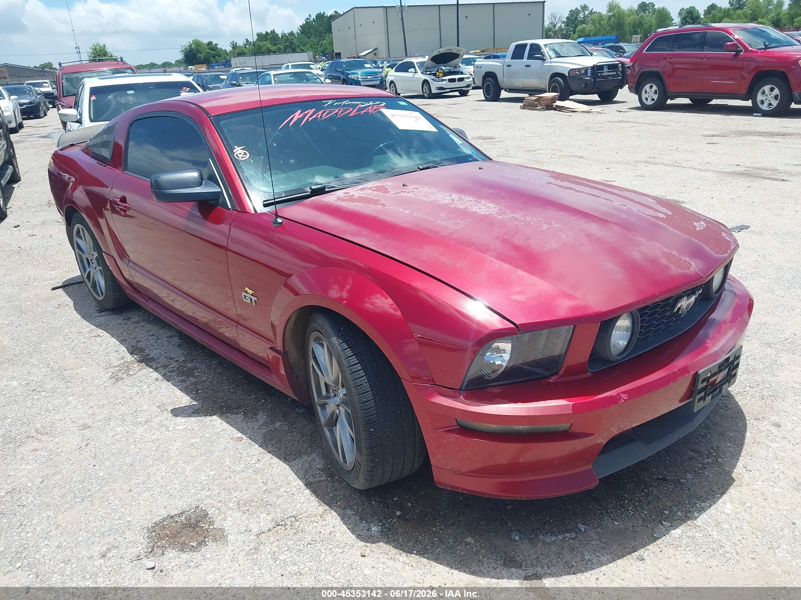 2008 Ford Mustang Gt Deluxe/gt Premium Red vin: 1ZVHT82H785110602
