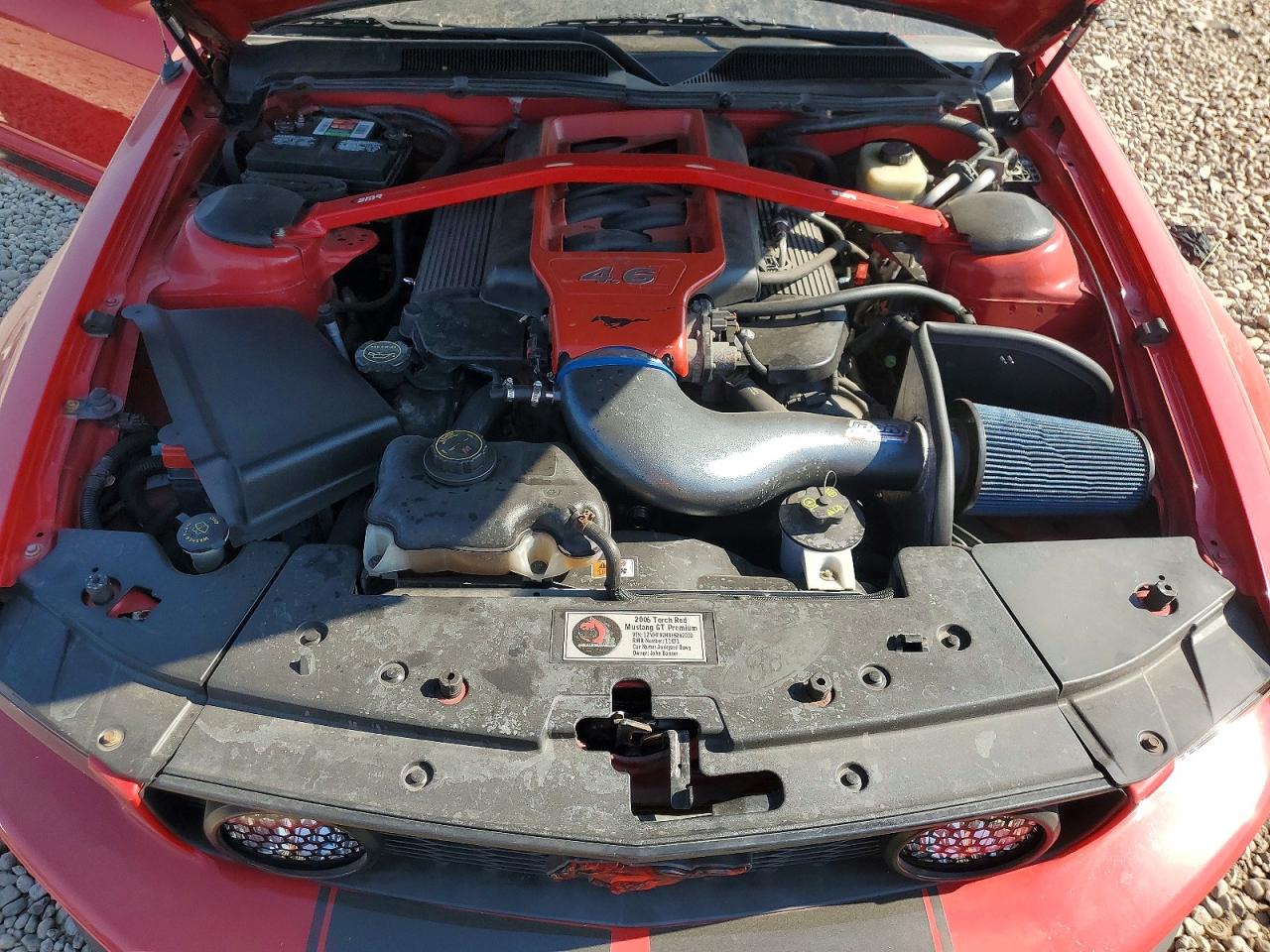 2006 Ford Mustang Gt Red vin: 1ZVHT82H865262000