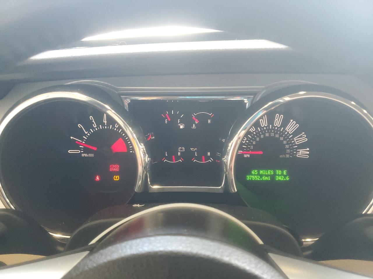 2008 Ford Mustang Gt Red vin: 1ZVHT82H885138926 Damage: Warning Light - Brakes, On, Unacceptable