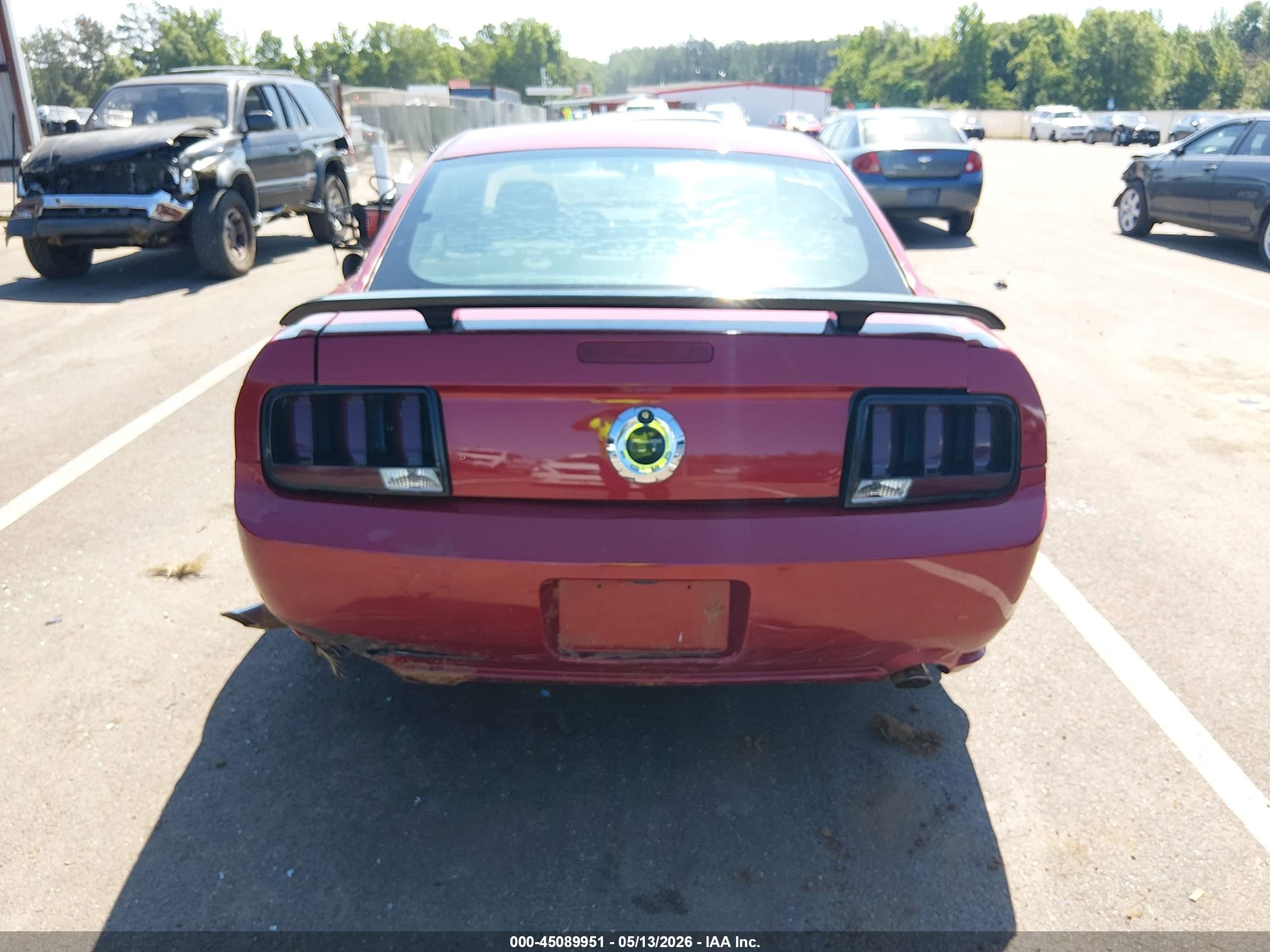 2006 Ford Mustang Gt Red vin: 1ZVHT82H965127947