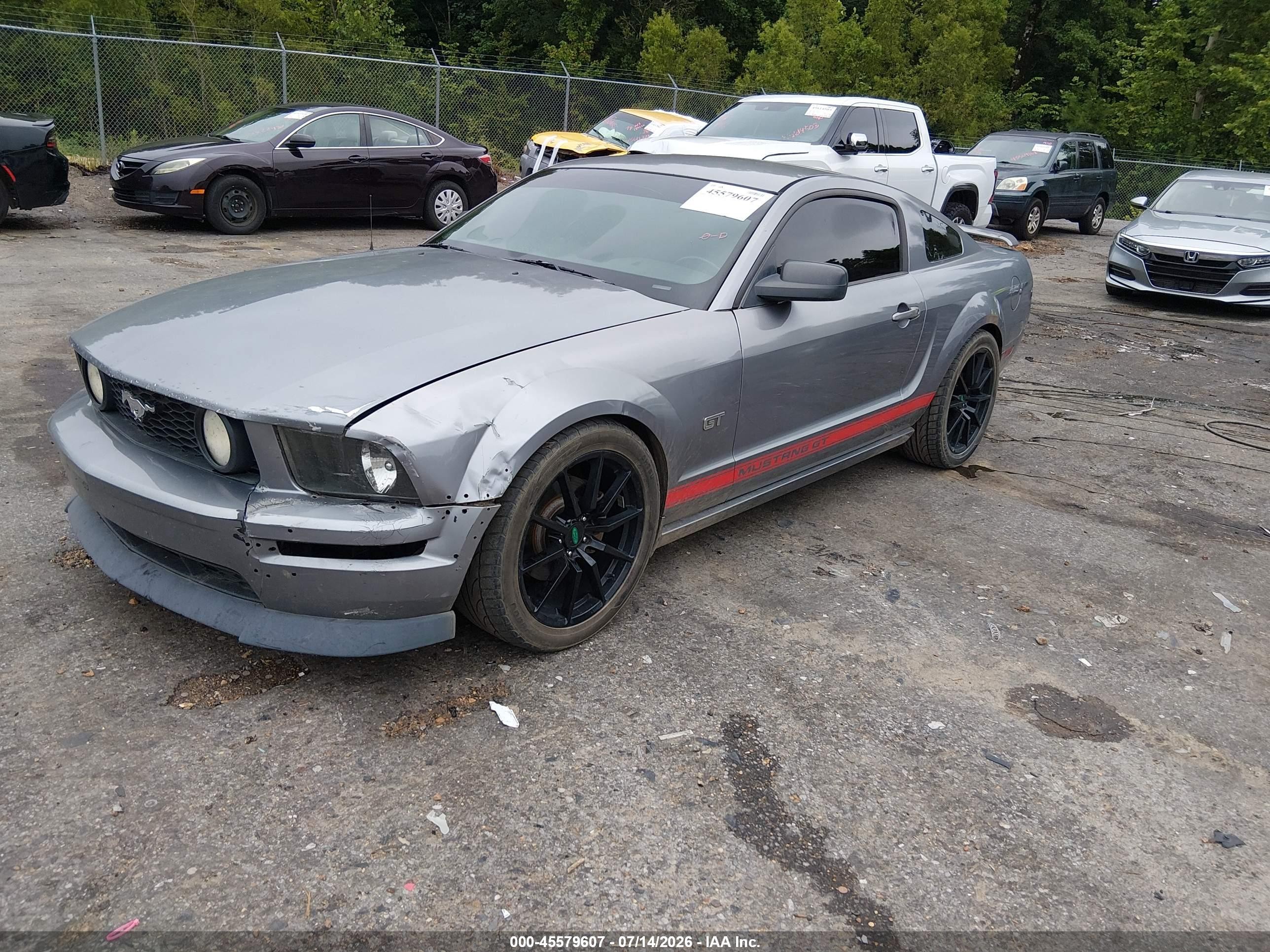 2007 Ford Mustang Gt Deluxe/gt Premium Gray vin: 1ZVHT82H975196039