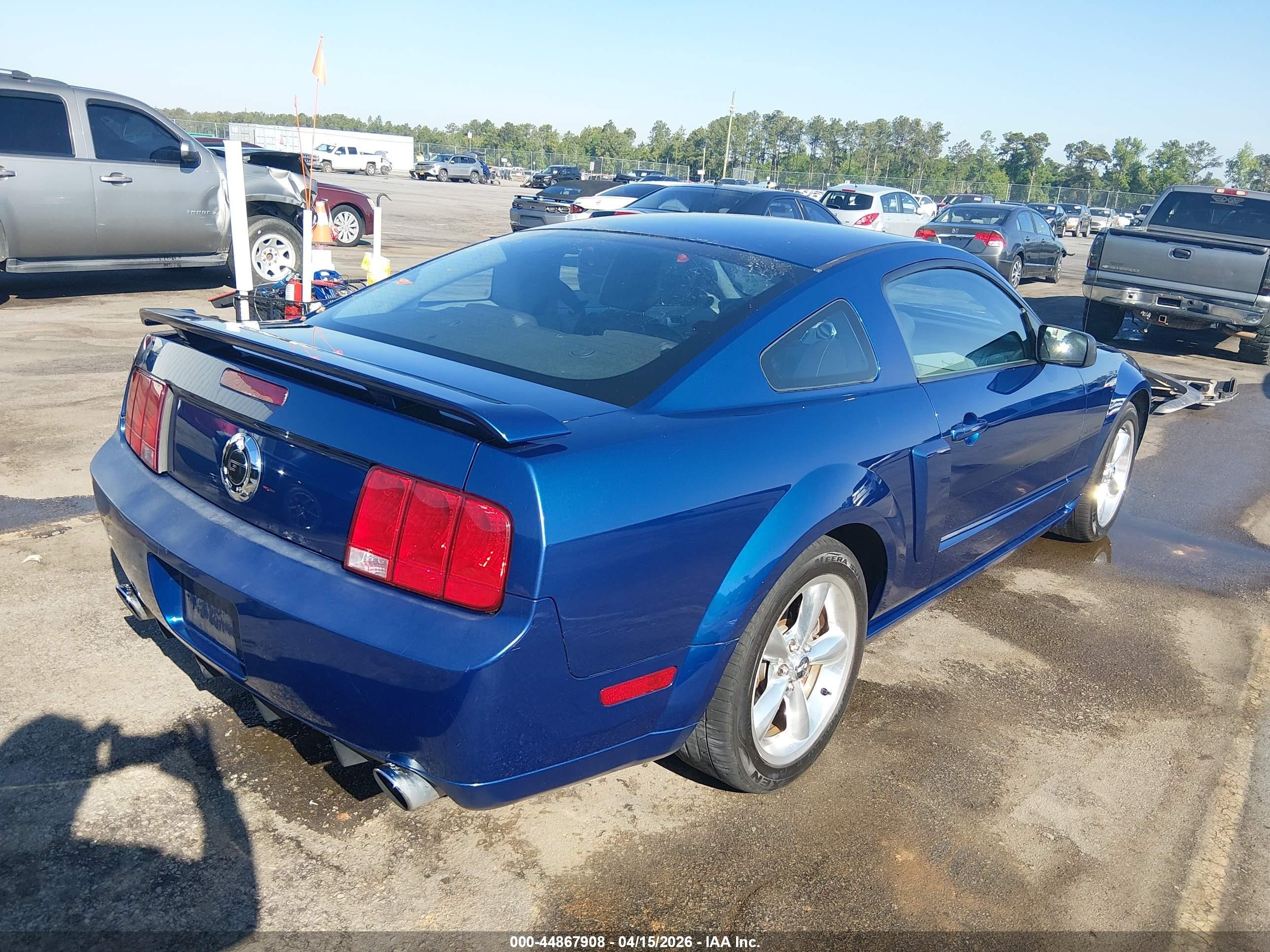2008 Ford Mustang Gt Deluxe/gt Premium Синий vin: 1ZVHT82H985133377