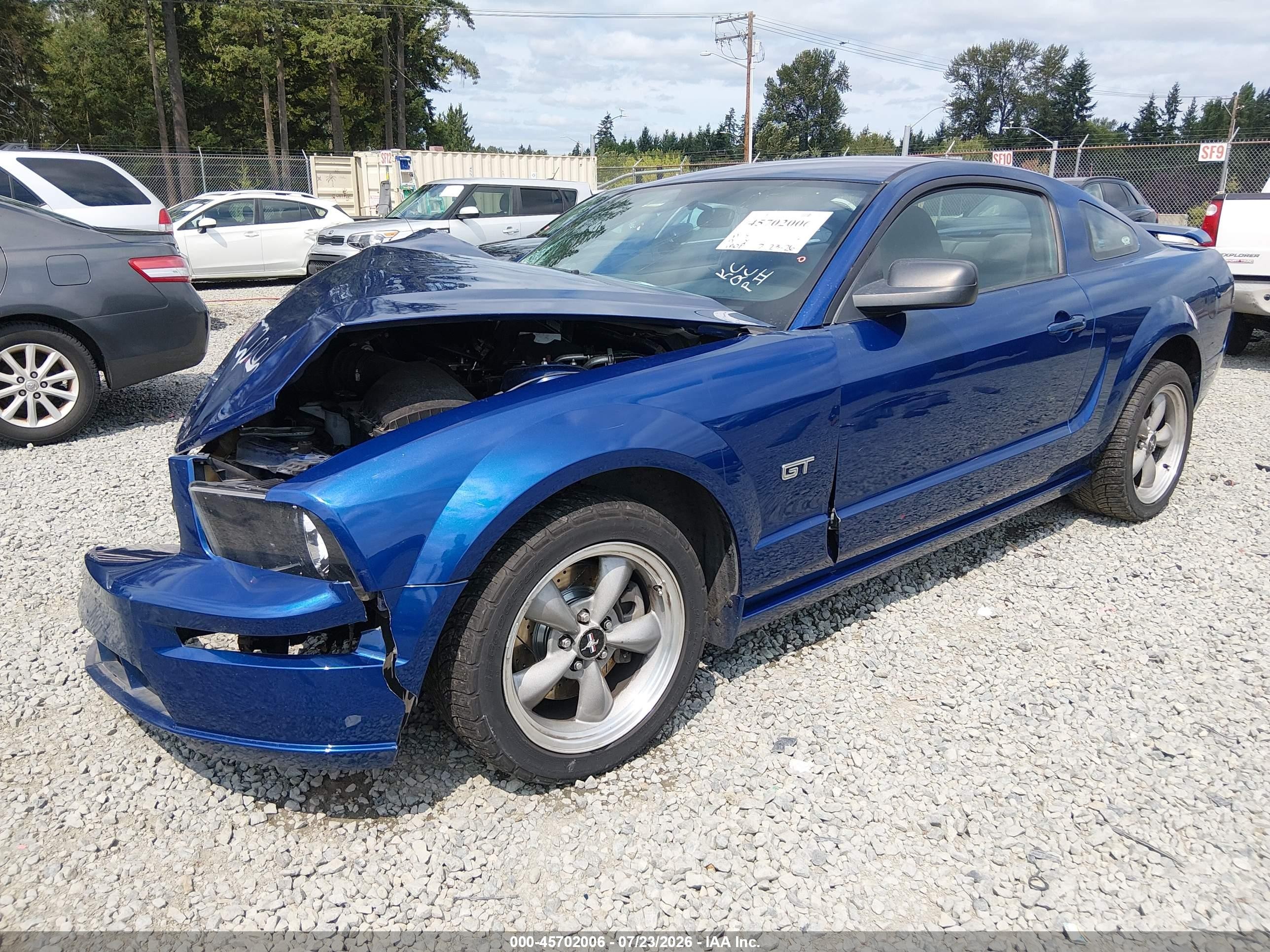 2006 Ford Mustang Gt Blue vin: 1ZVHT82HX65167566