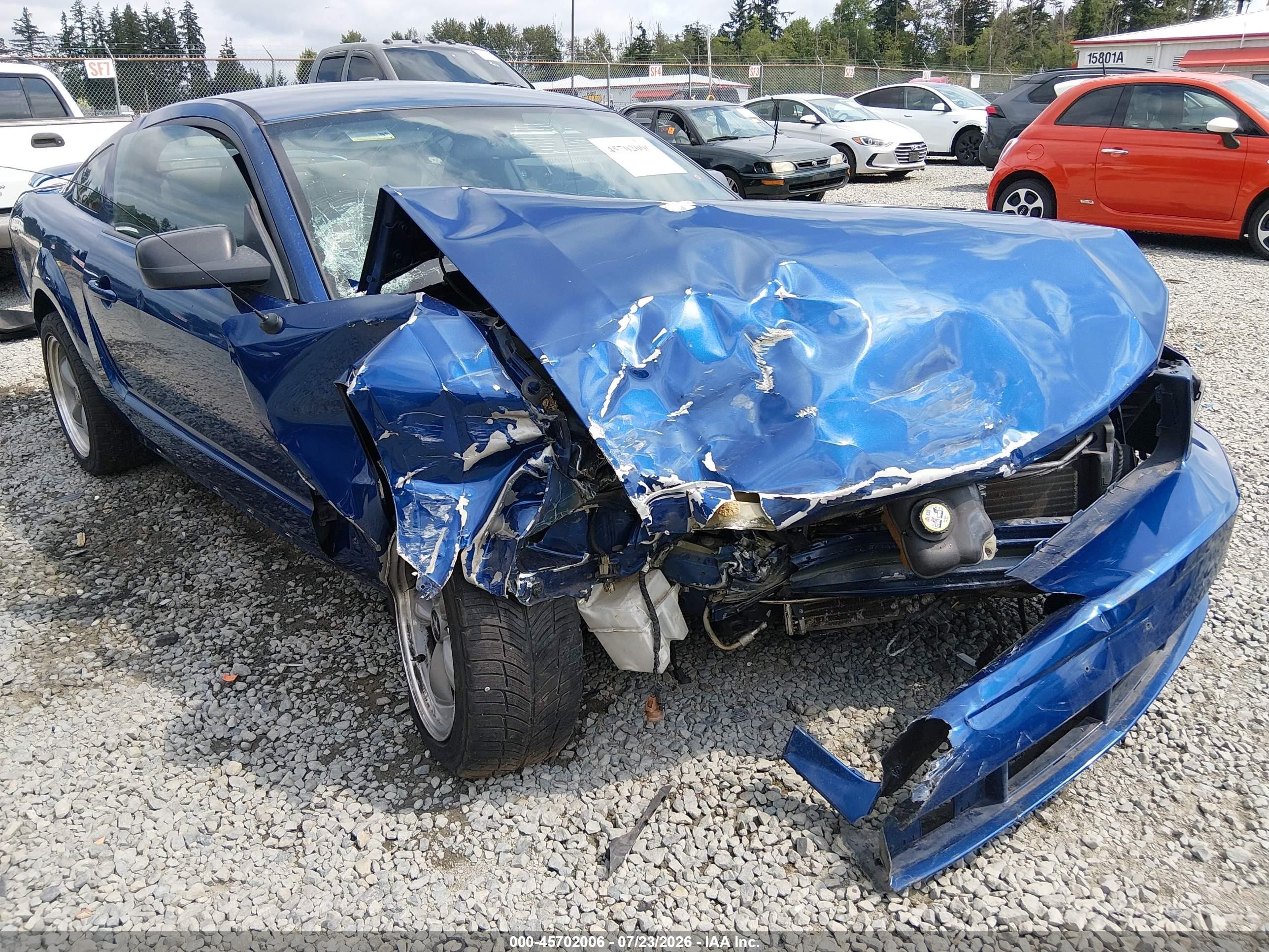 2006 Ford Mustang Gt Blue vin: 1ZVHT82HX65167566