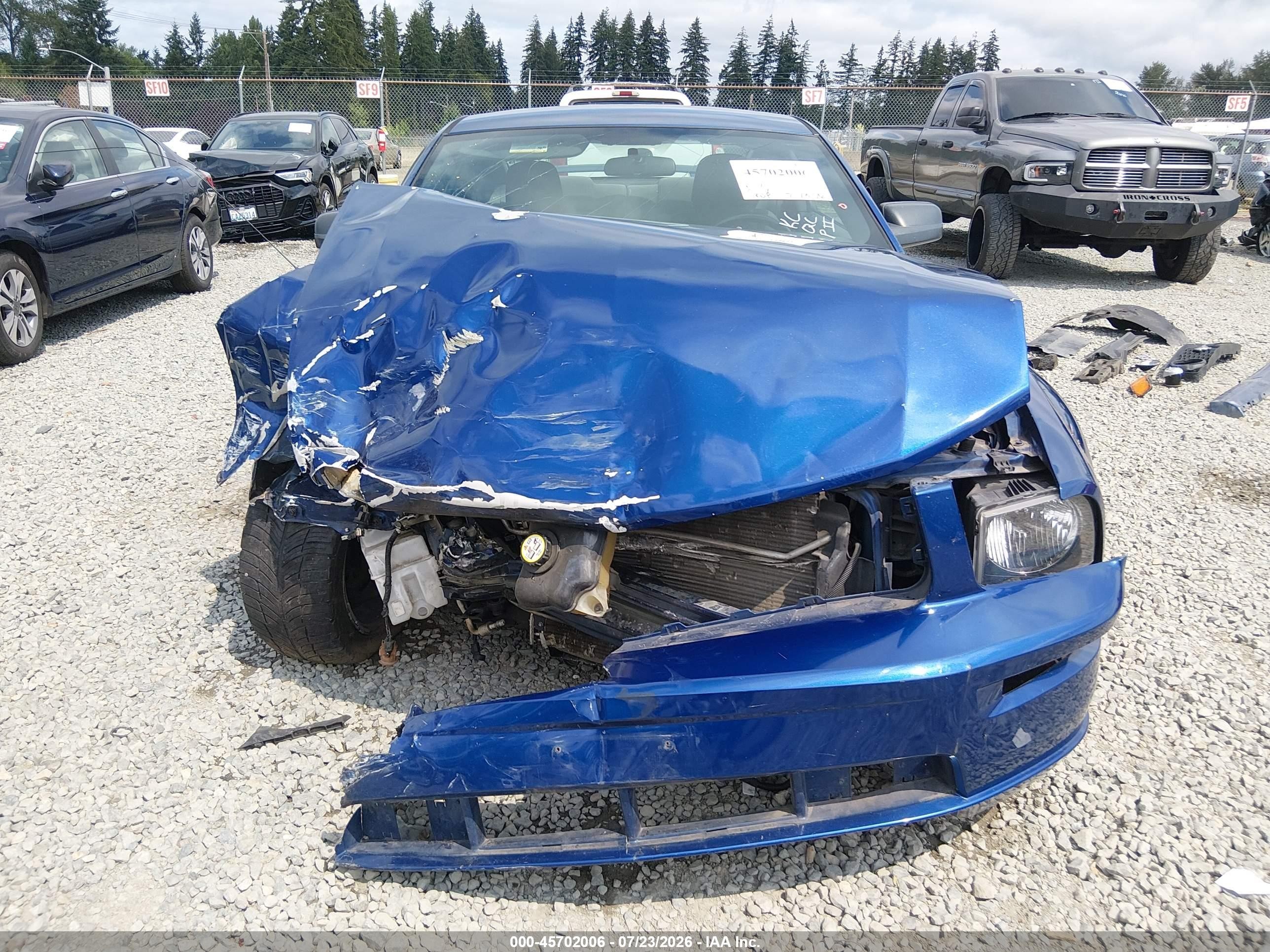 2006 Ford Mustang Gt Blue vin: 1ZVHT82HX65167566