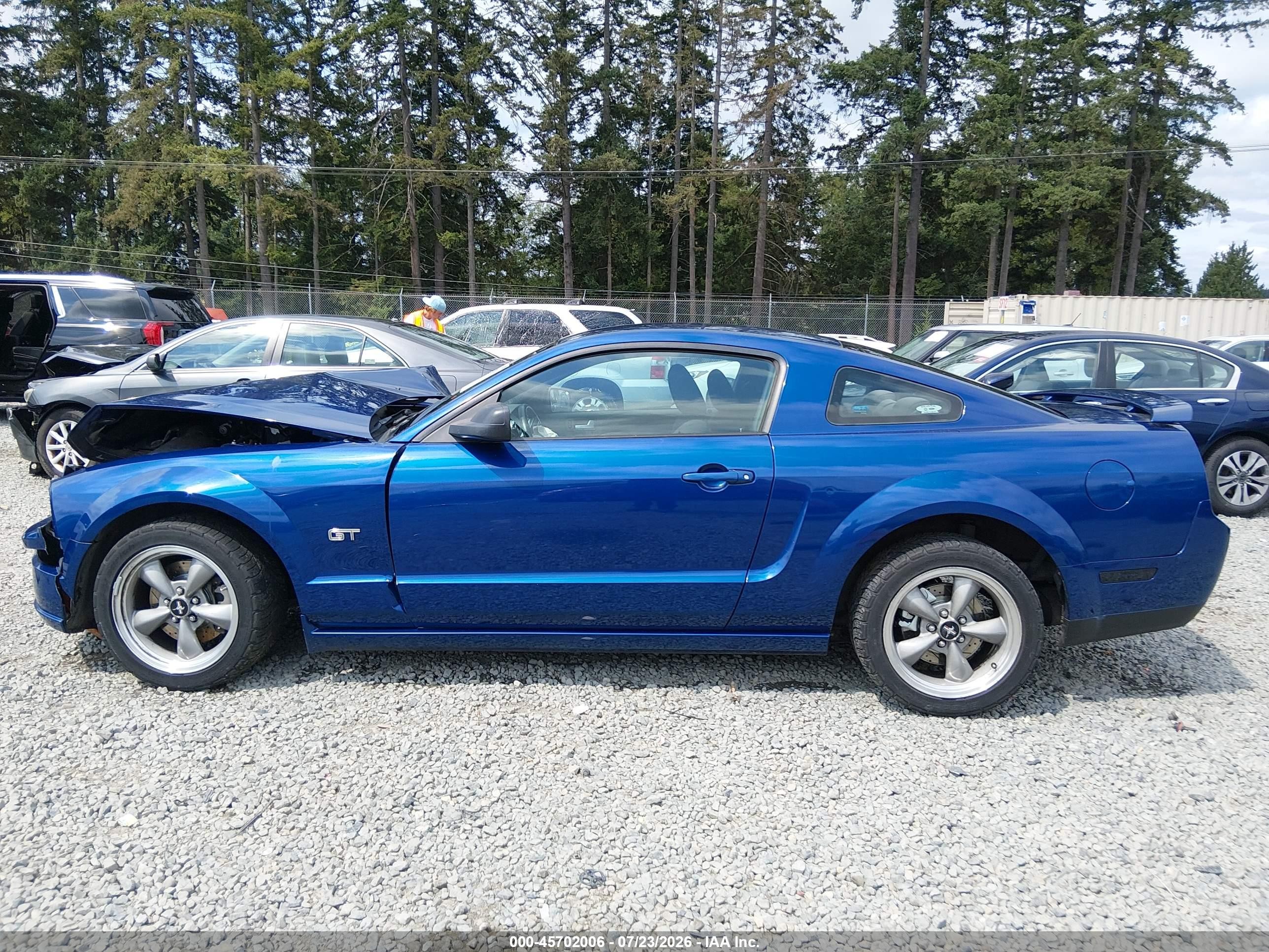 2006 Ford Mustang Gt Blue vin: 1ZVHT82HX65167566