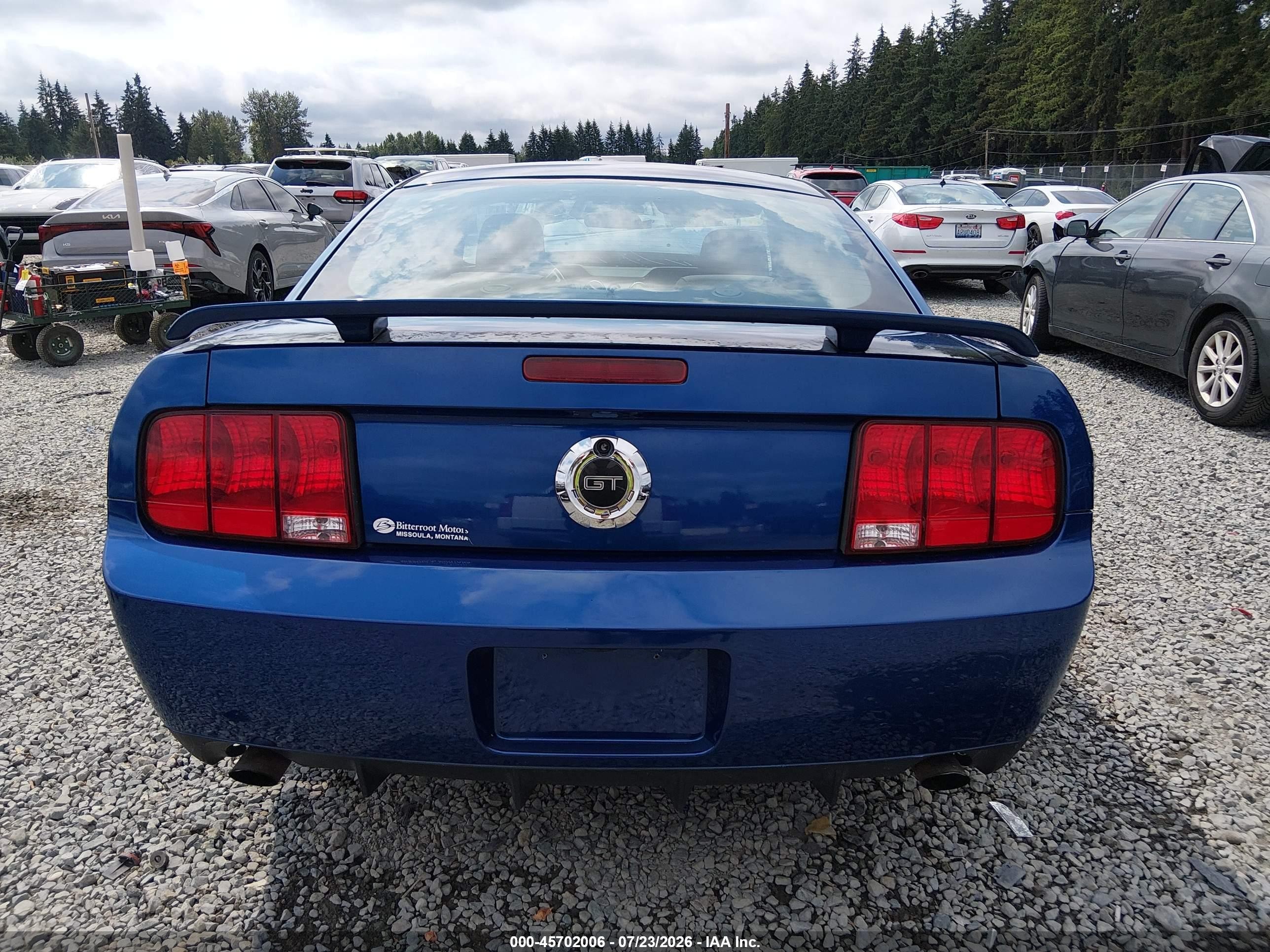 2006 Ford Mustang Gt Blue vin: 1ZVHT82HX65167566