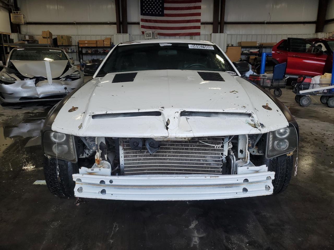 2008 Ford Mustang Gt White vin: 1ZVHT82HX85184256 Damage: Grille, Missing, Replacement Required