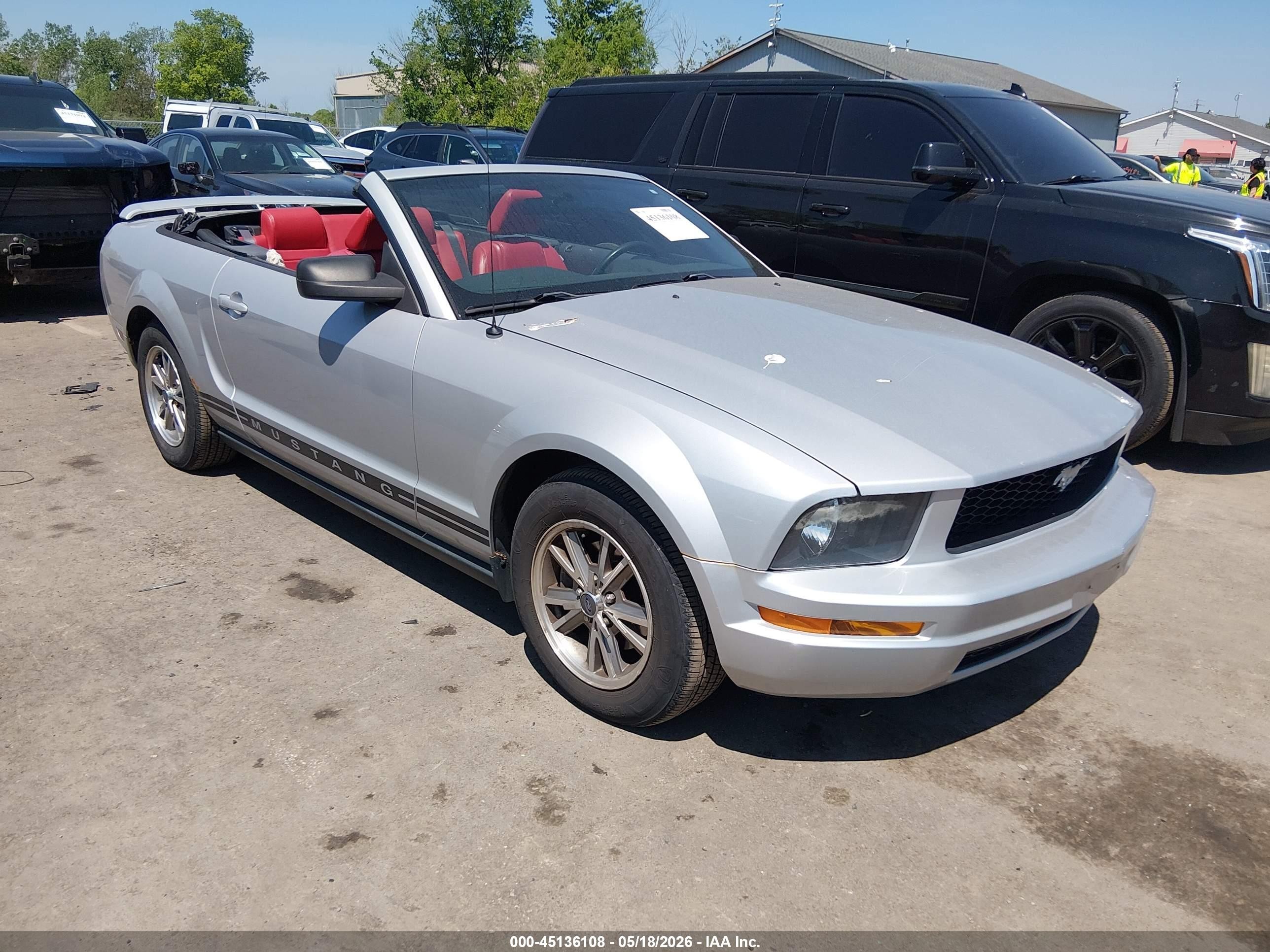 2005 Ford Mustang   Silver vin: 1ZVHT84N055232345