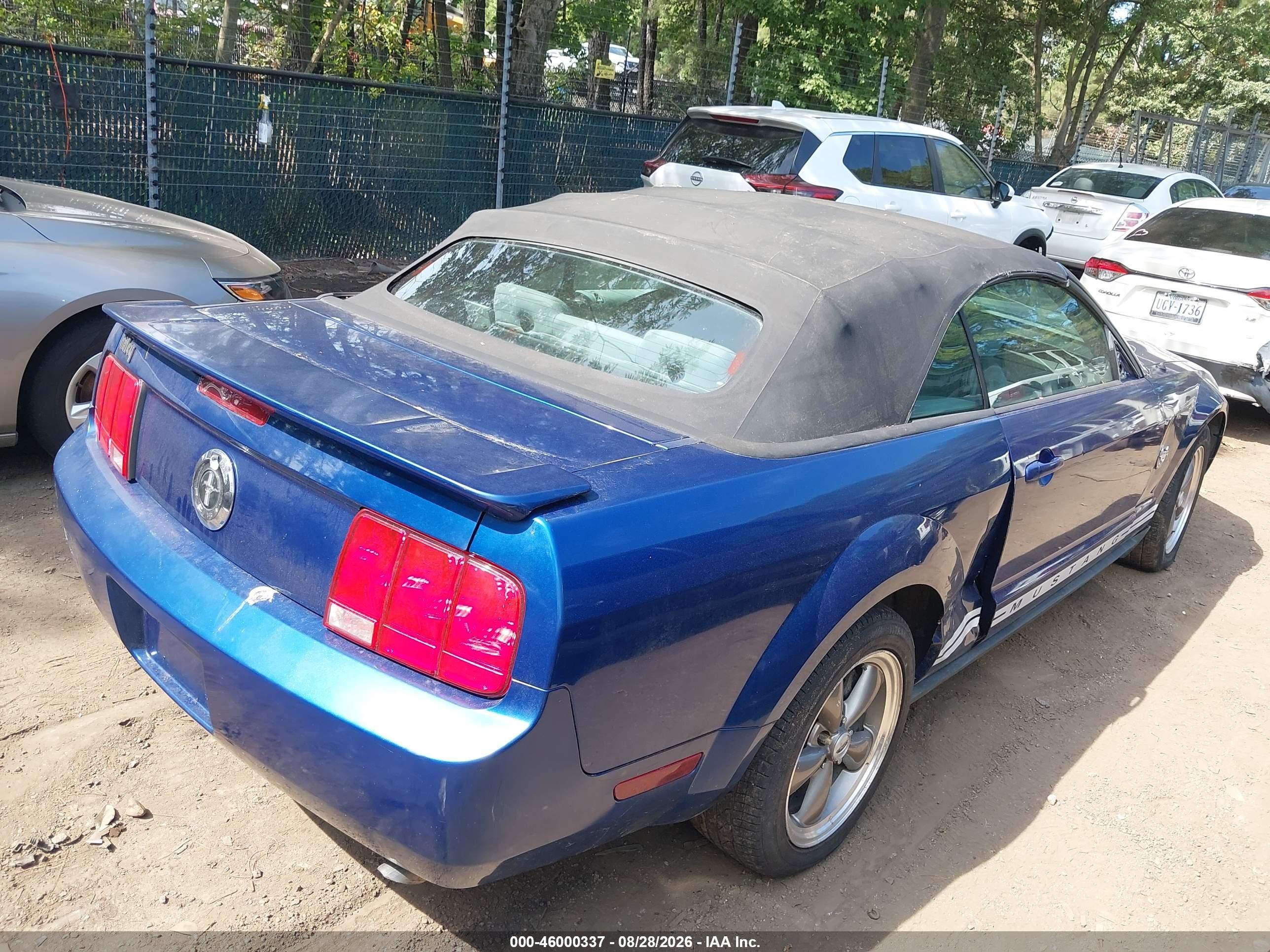 2009 Ford Mustang V6 Blue vin: 1ZVHT84N095131053