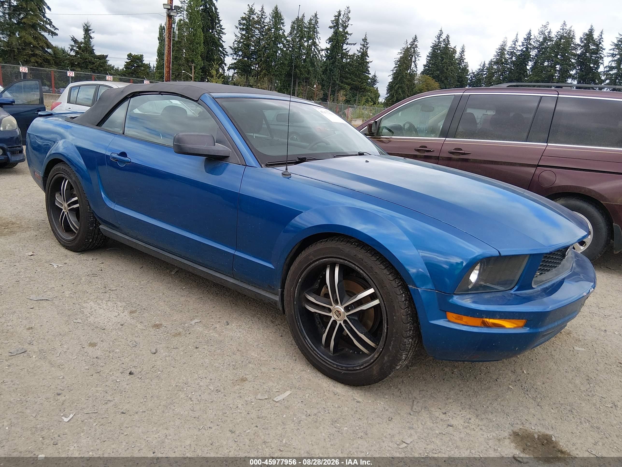 2008 Ford Mustang V6 Deluxe/v6 Premium Blue vin: 1ZVHT84N285141095