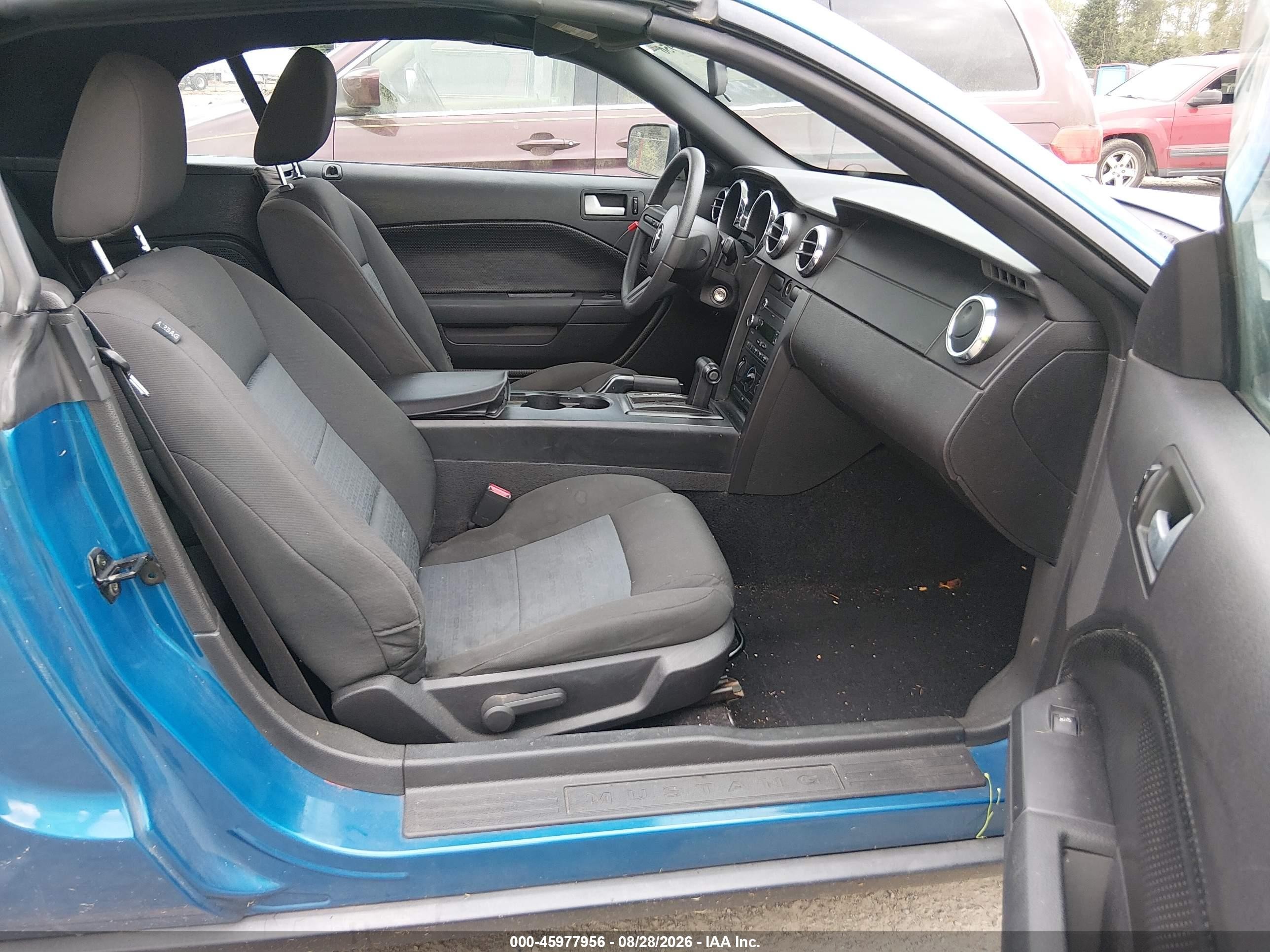 2008 Ford Mustang V6 Deluxe/v6 Premium Blue vin: 1ZVHT84N285141095