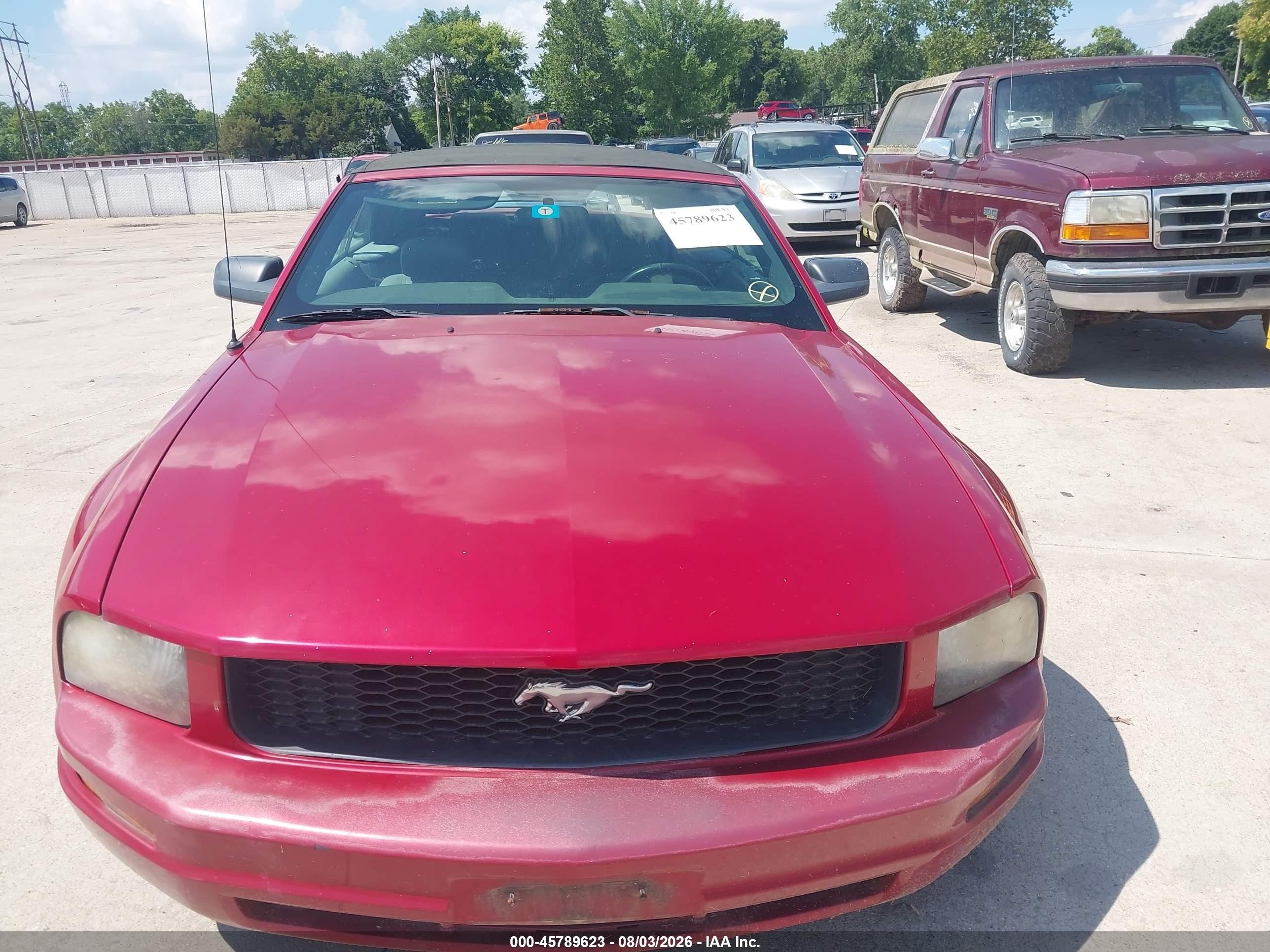 2008 Ford Mustang V6 Deluxe/v6 Premium Red vin: 1ZVHT84N285153456