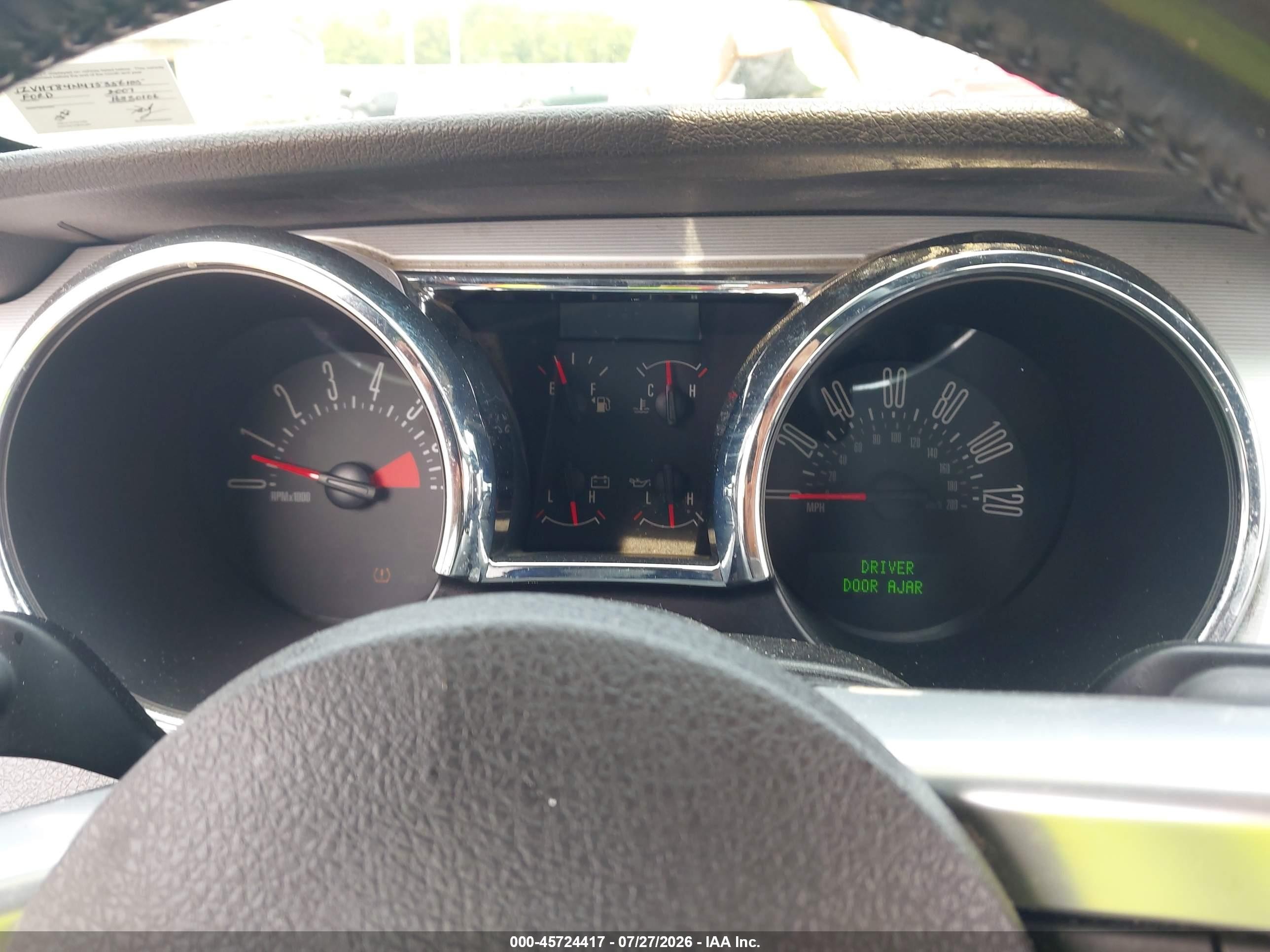 2007 Ford Mustang V6 Deluxe/v6 Premium Gray vin: 1ZVHT84N475356105