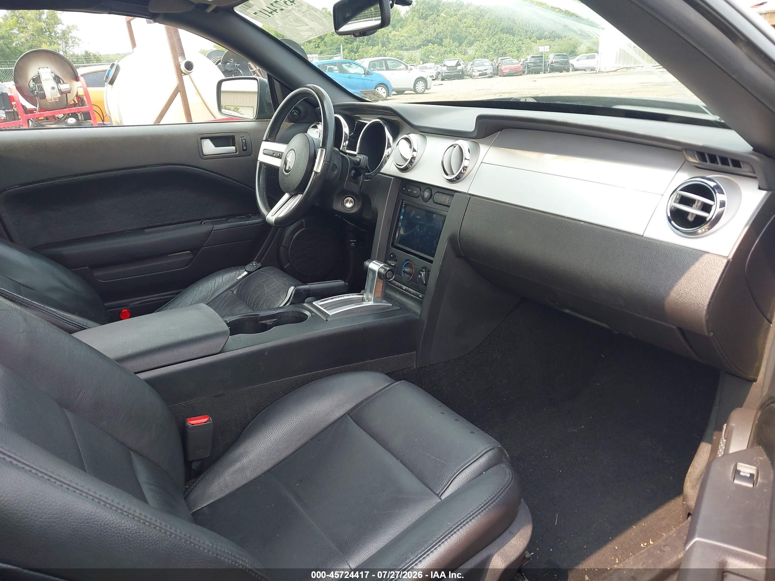 2007 Ford Mustang V6 Deluxe/v6 Premium Gray vin: 1ZVHT84N475356105