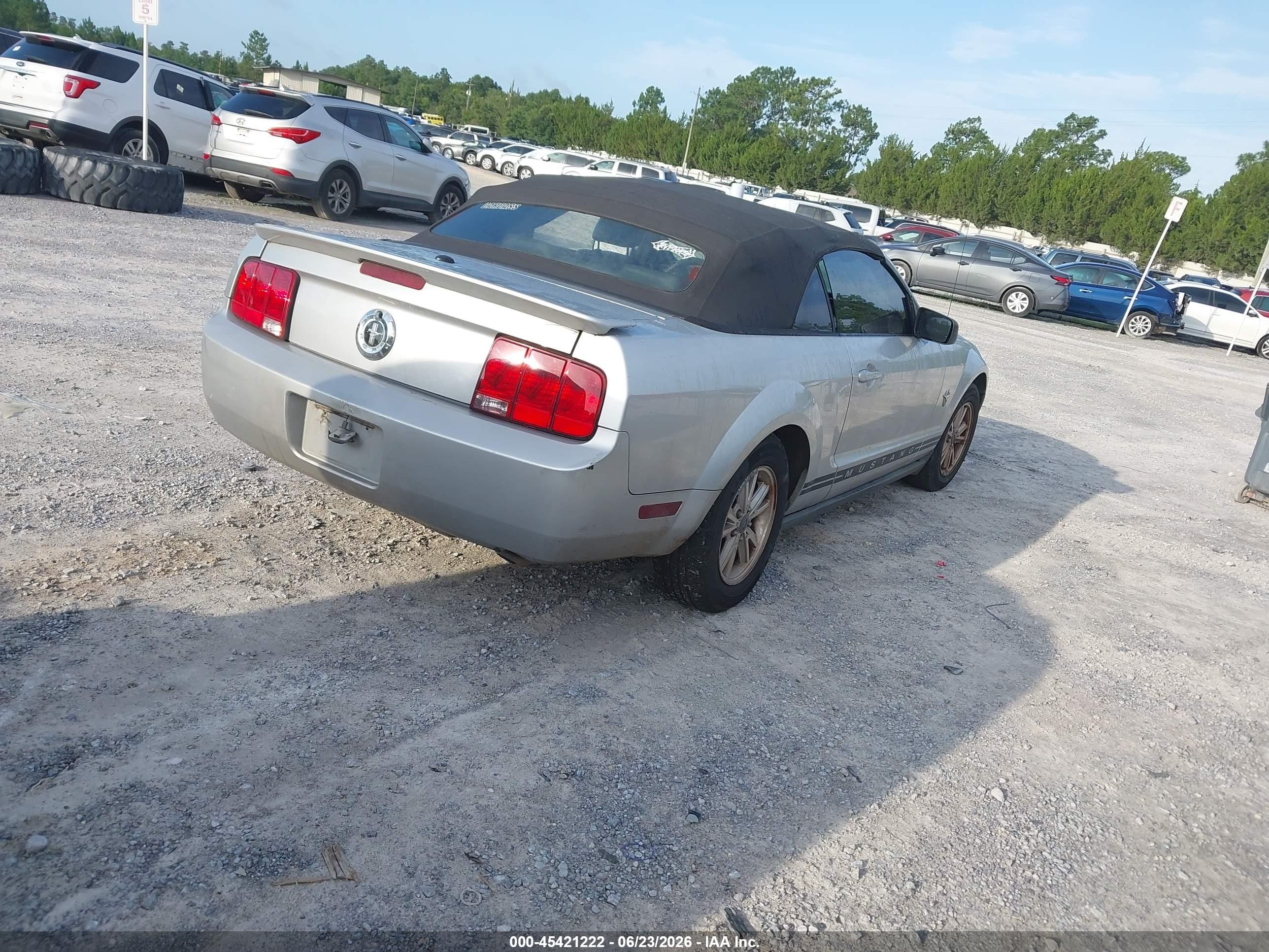 2009 Ford Mustang V6/v6 Premium Silver vin: 1ZVHT84N695122311
