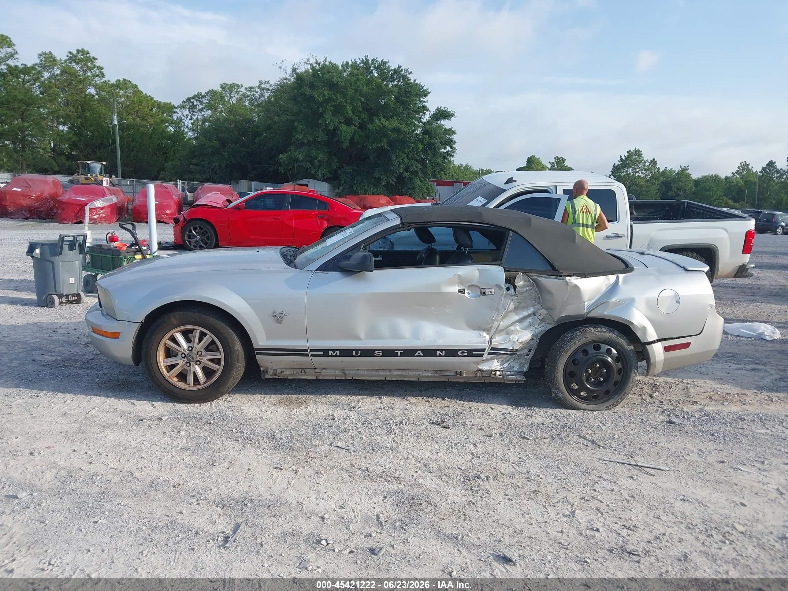 2009 Ford Mustang V6/v6 Premium Silver vin: 1ZVHT84N695122311