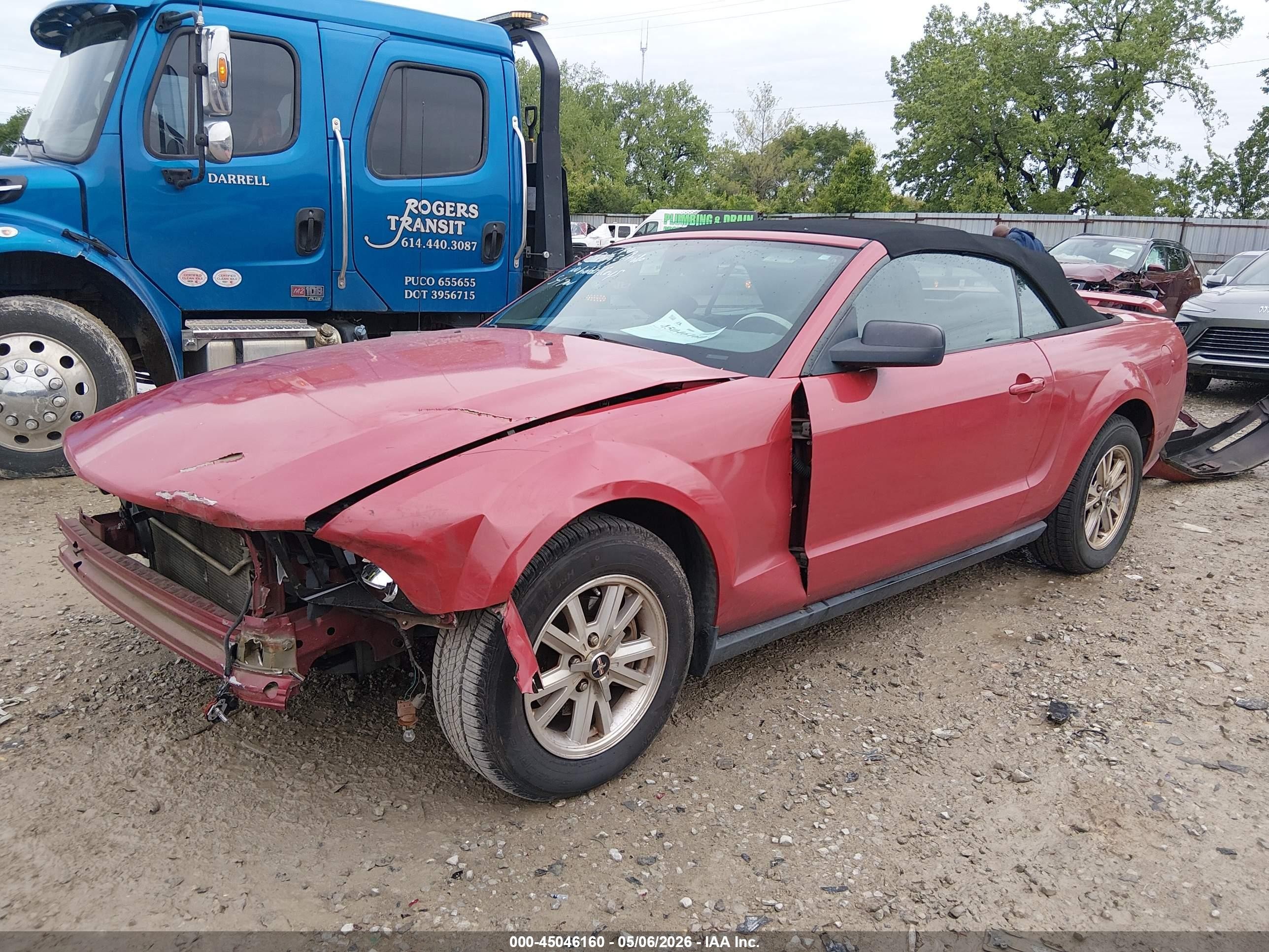 2007 Ford Mustang V6 Deluxe/v6 Premium Red vin: 1ZVHT84N775350654