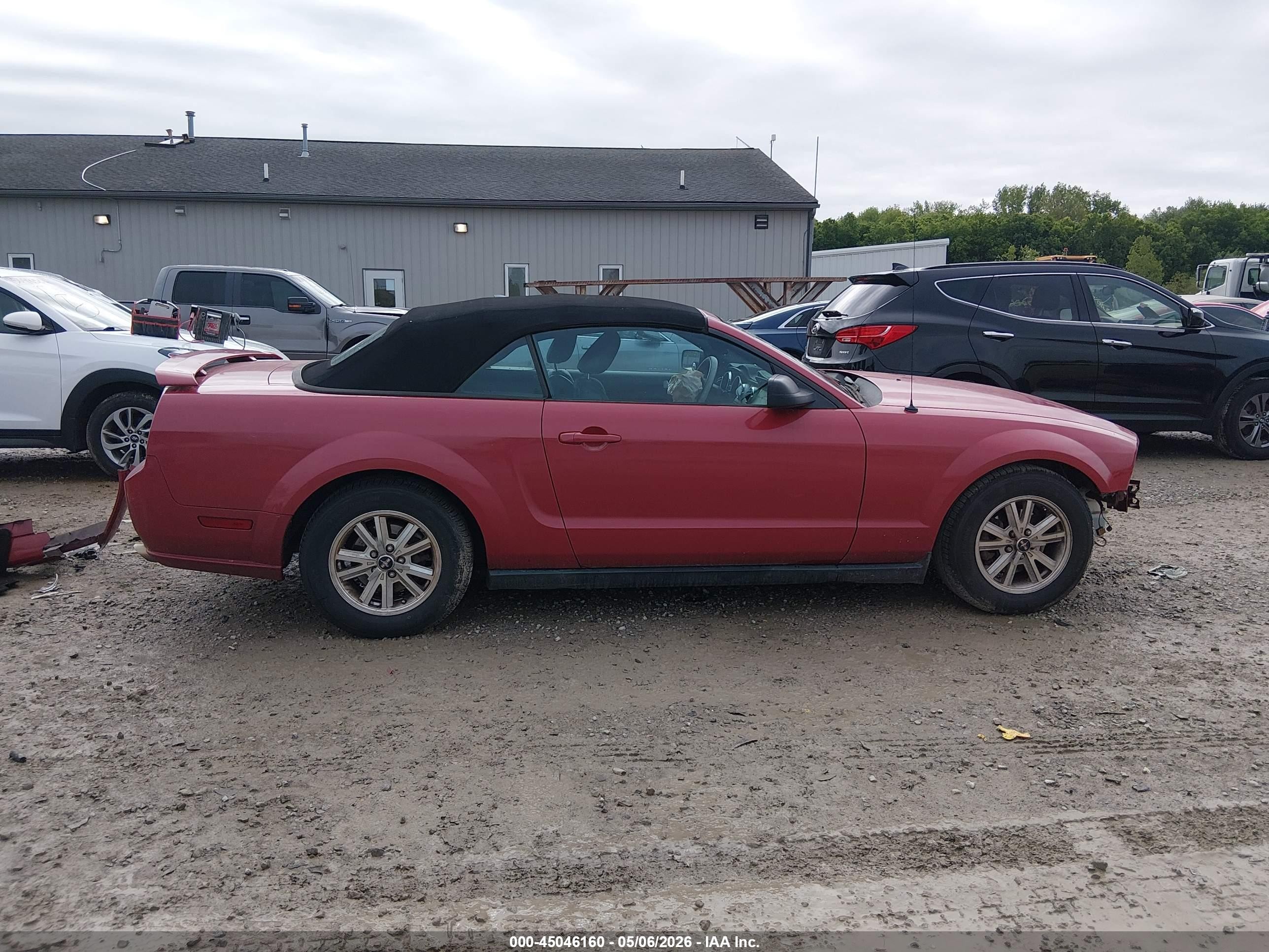 2007 Ford Mustang V6 Deluxe/v6 Premium Red vin: 1ZVHT84N775350654