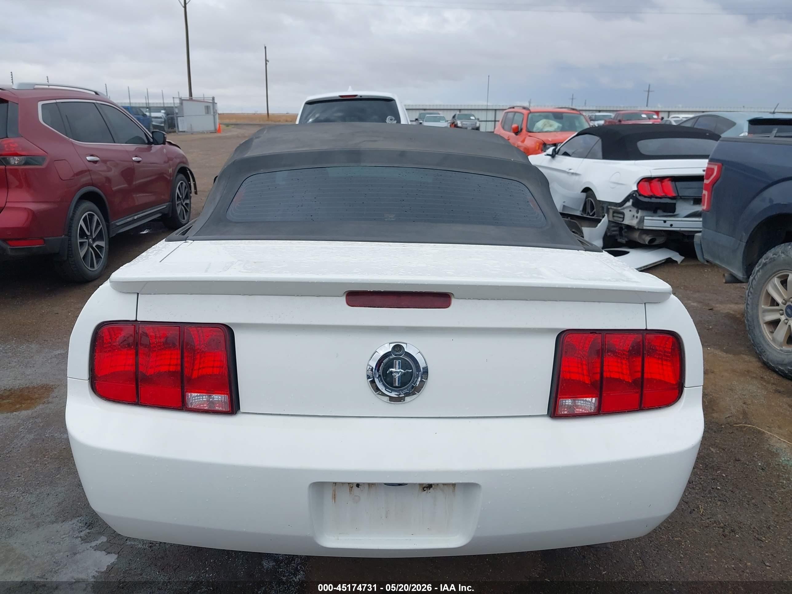 2008 Ford Mustang V6 Deluxe/v6 Premium White vin: 1ZVHT84N785144297