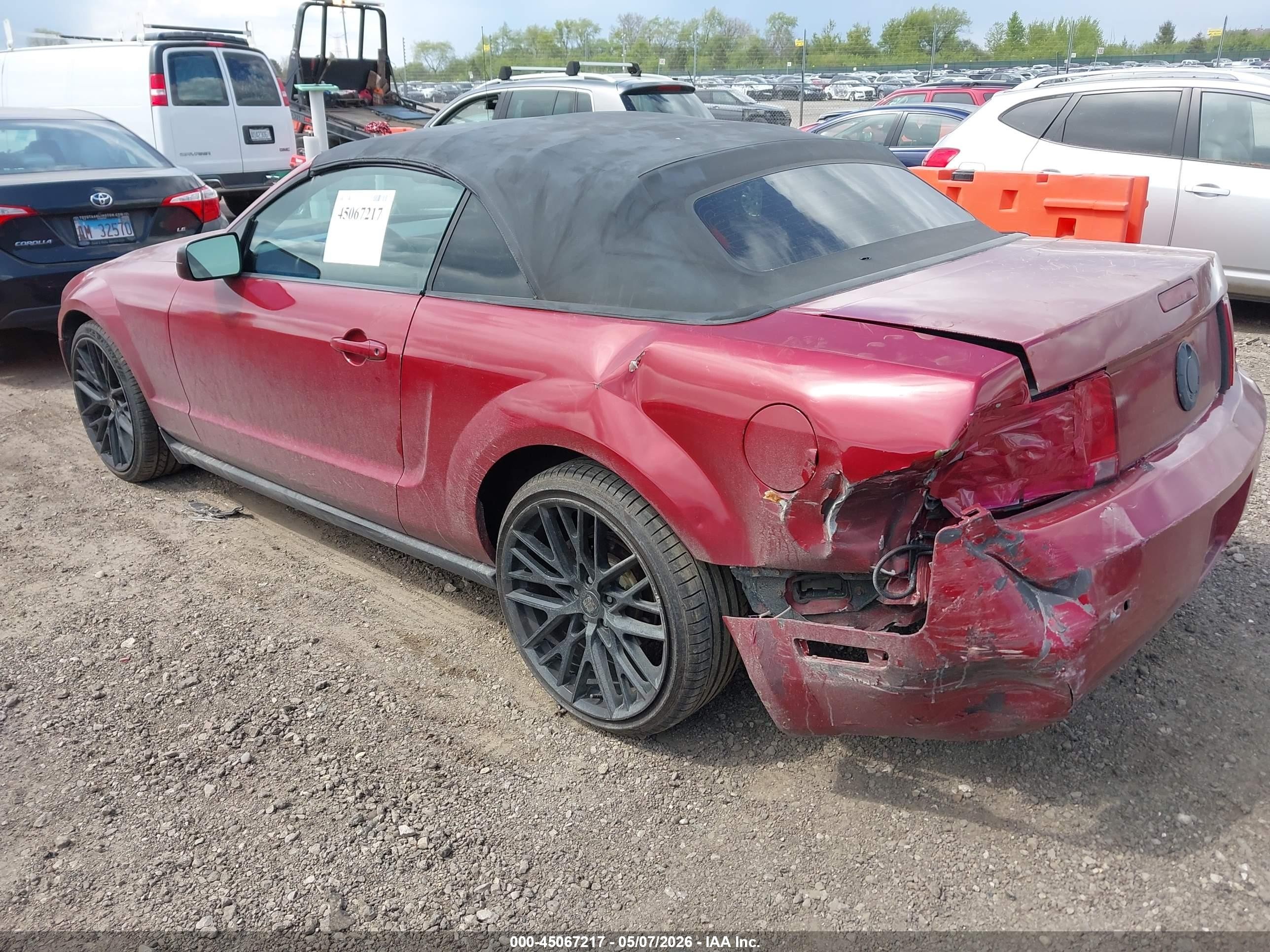 2009 Ford Mustang V6/v6 Premium Red vin: 1ZVHT84N795133995