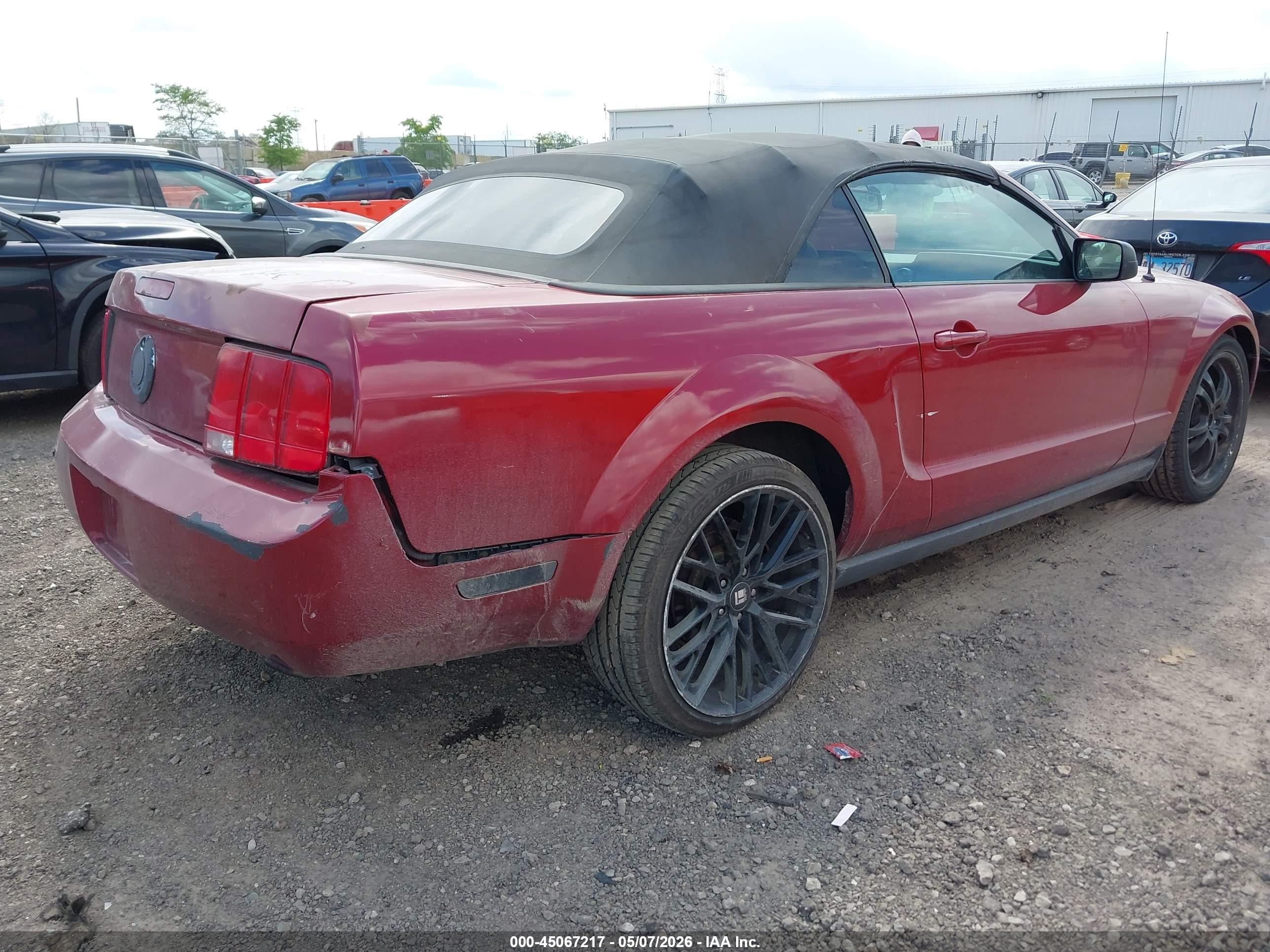 2009 Ford Mustang V6/v6 Premium Red vin: 1ZVHT84N795133995