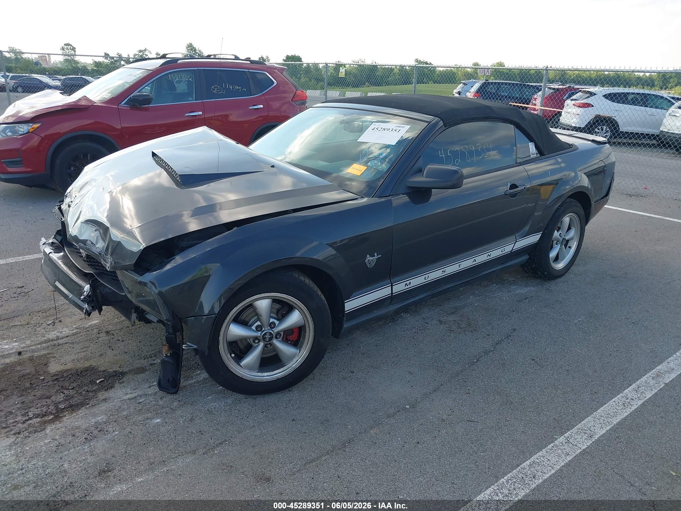2009 Ford Mustang V6/v6 Premium Серый vin: 1ZVHT84N995118754