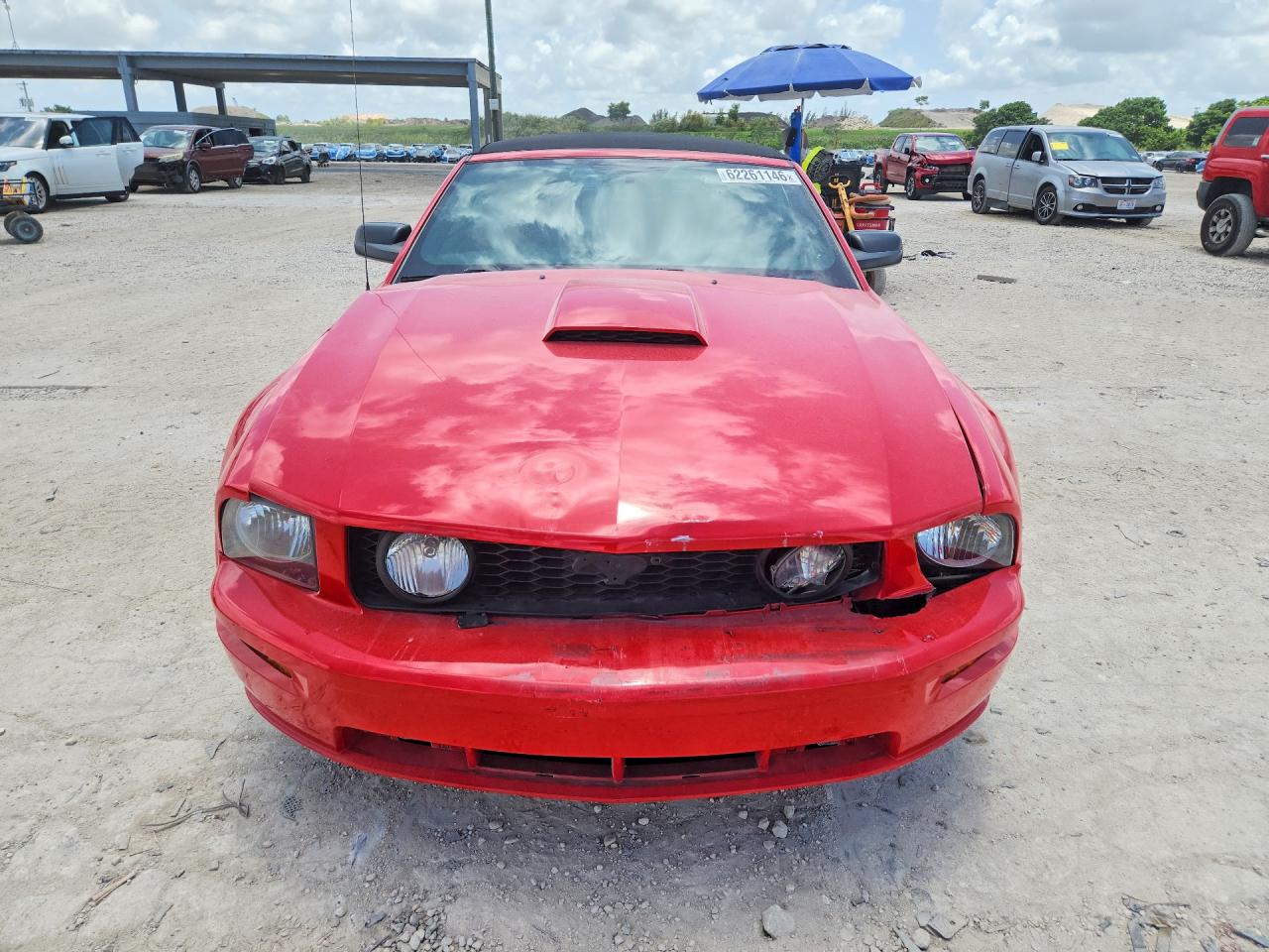 2007 Ford Mustang Gt Red vin: 1ZVHT85H275217566