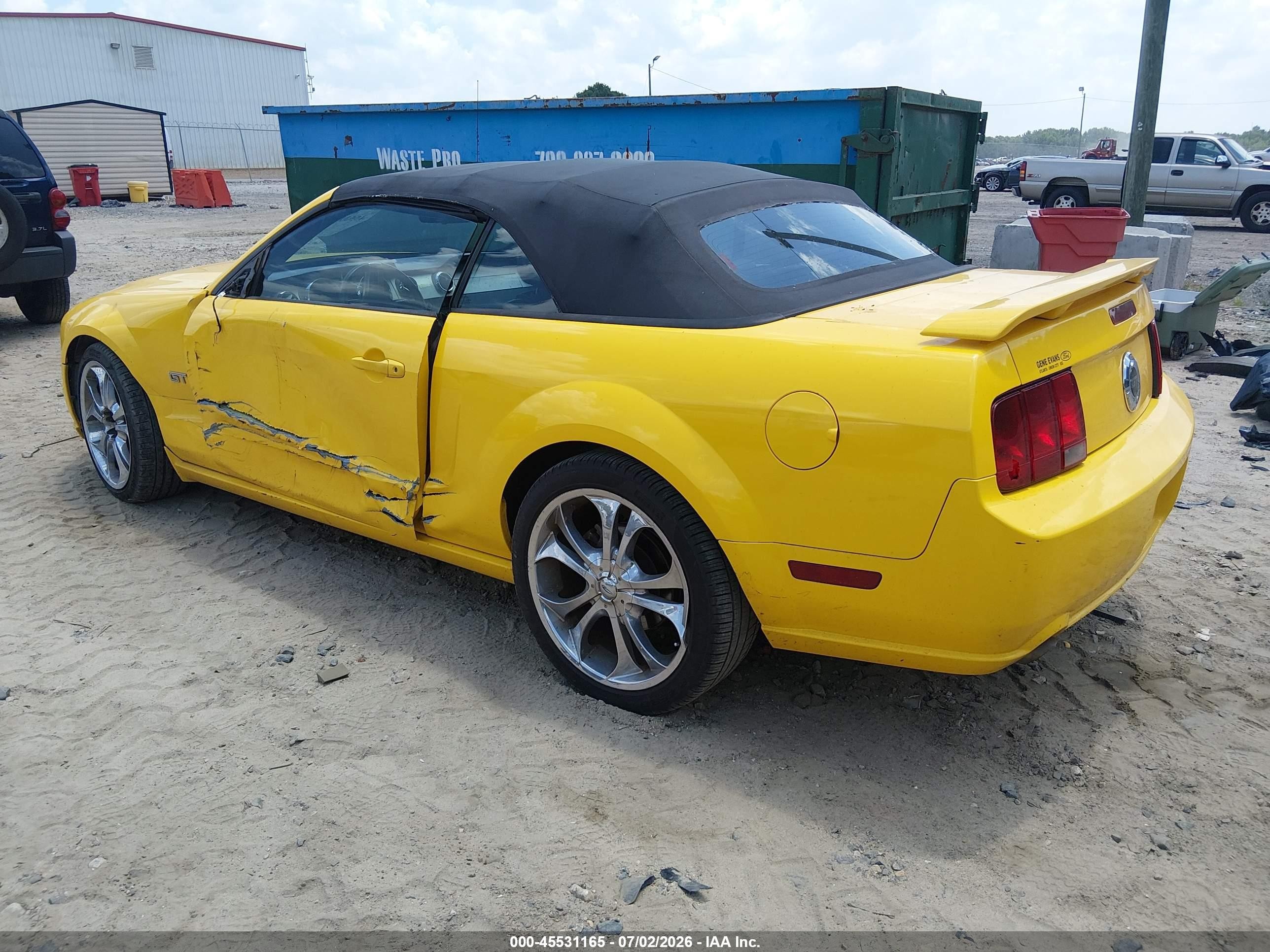 2006 Ford Mustang Gt Yellow vin: 1ZVHT85H365149373