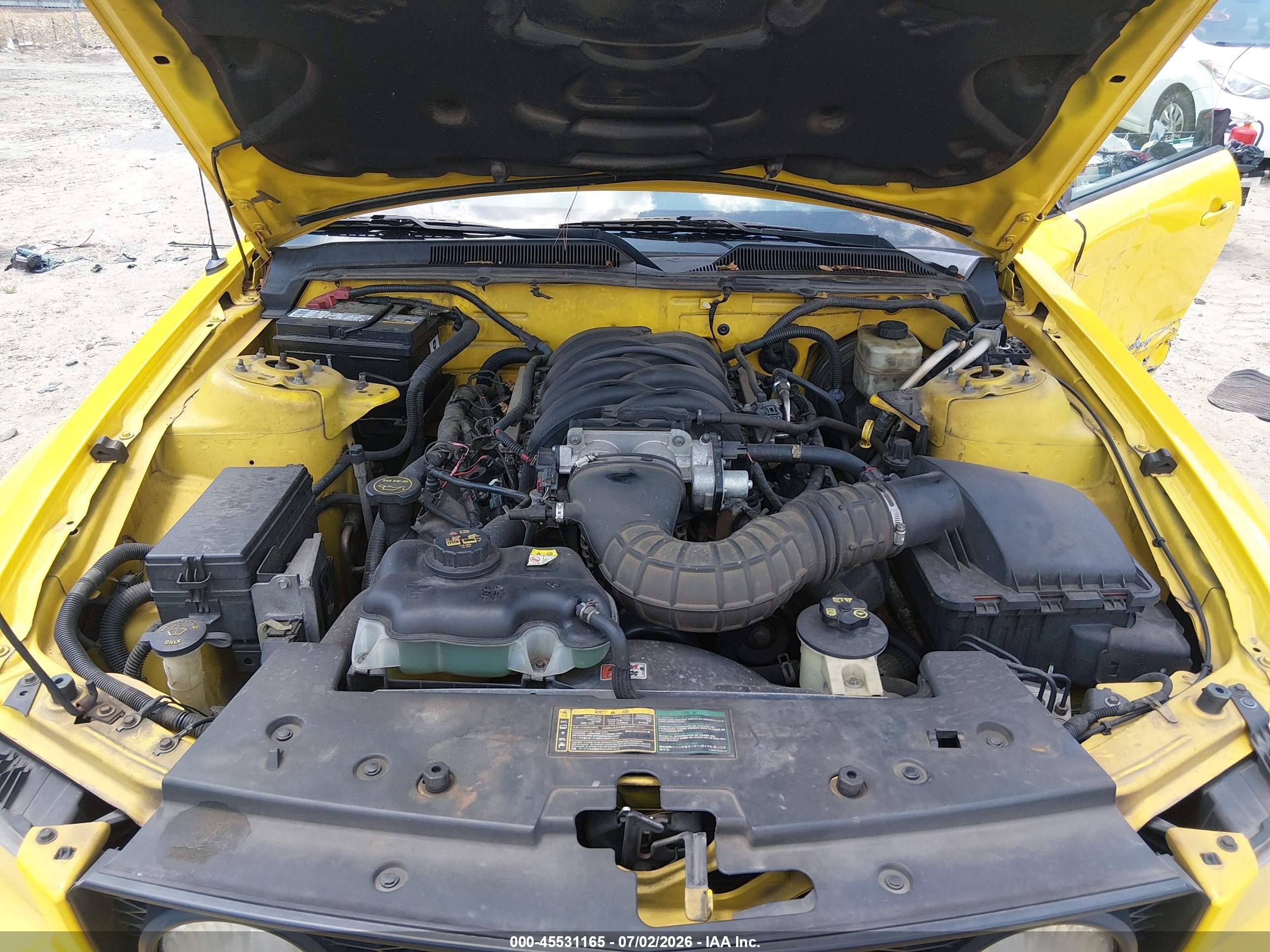 2006 Ford Mustang Gt Yellow vin: 1ZVHT85H365149373