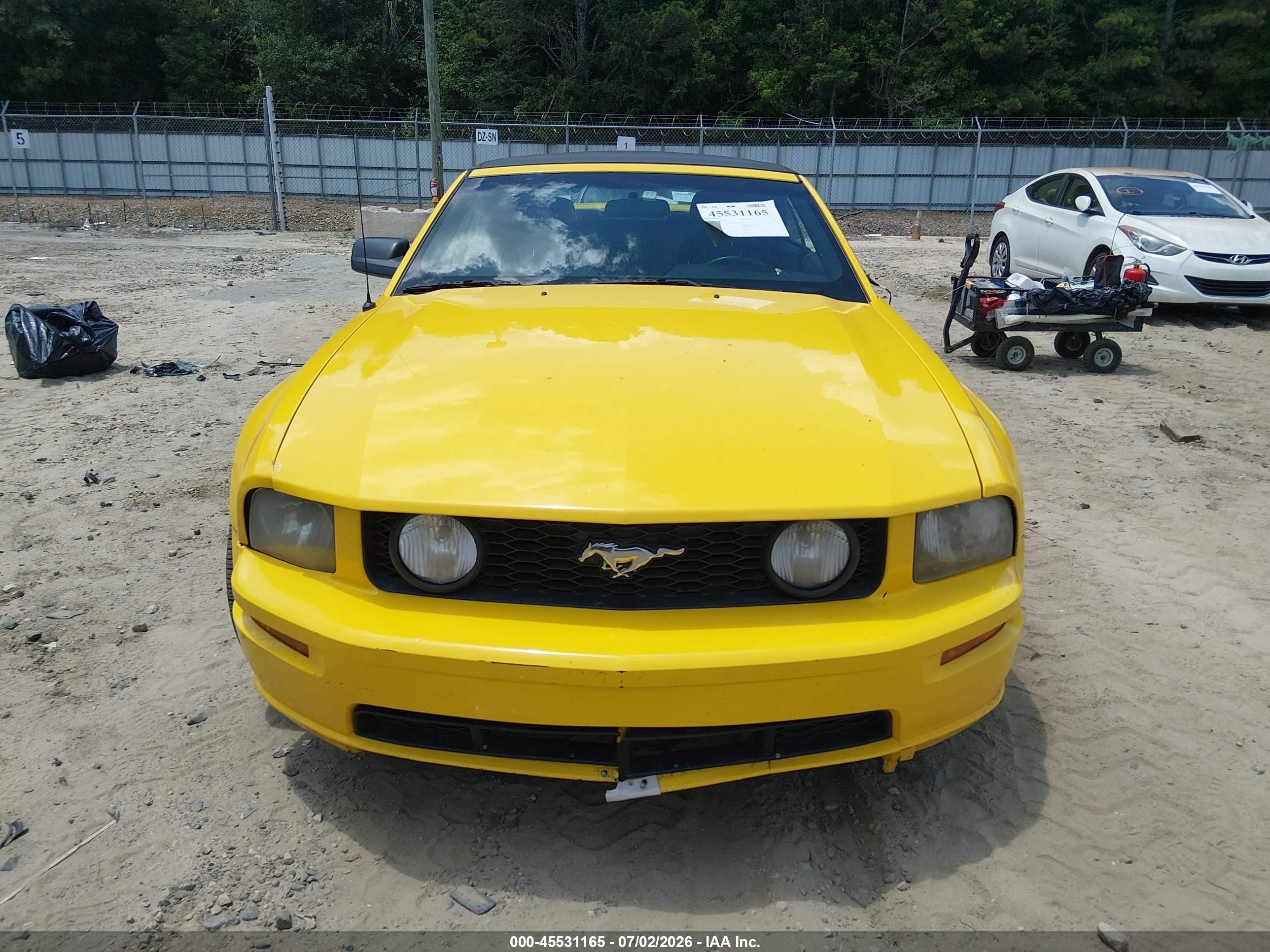 2006 Ford Mustang Gt Yellow vin: 1ZVHT85H365149373
