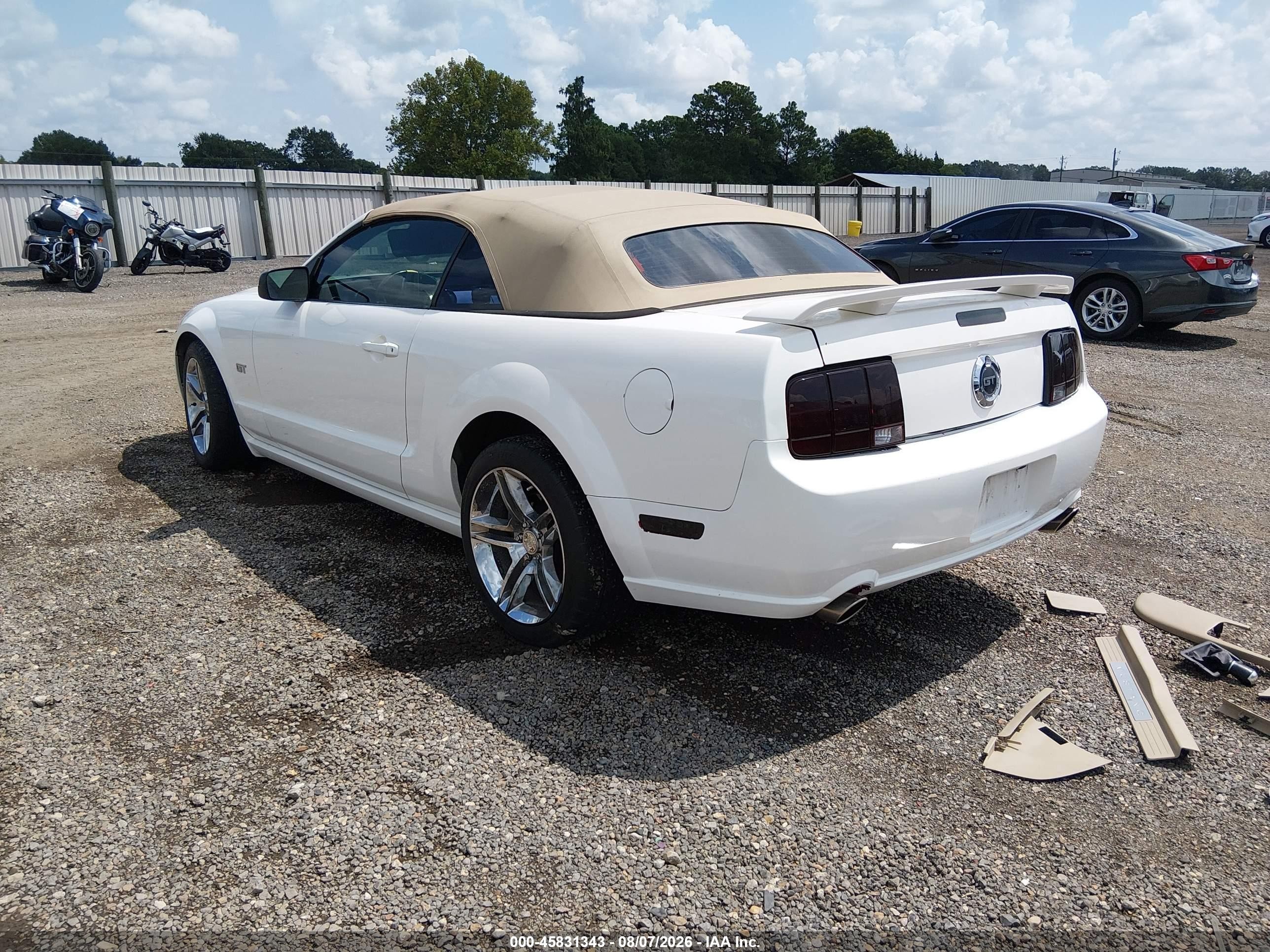 2005 Ford Mustang Gt Белый vin: 1ZVHT85H455203567