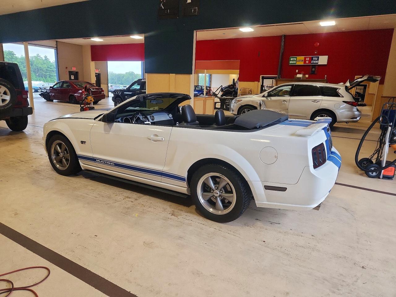 2005 Ford Mustang Gt White vin: 1ZVHT85H555196094