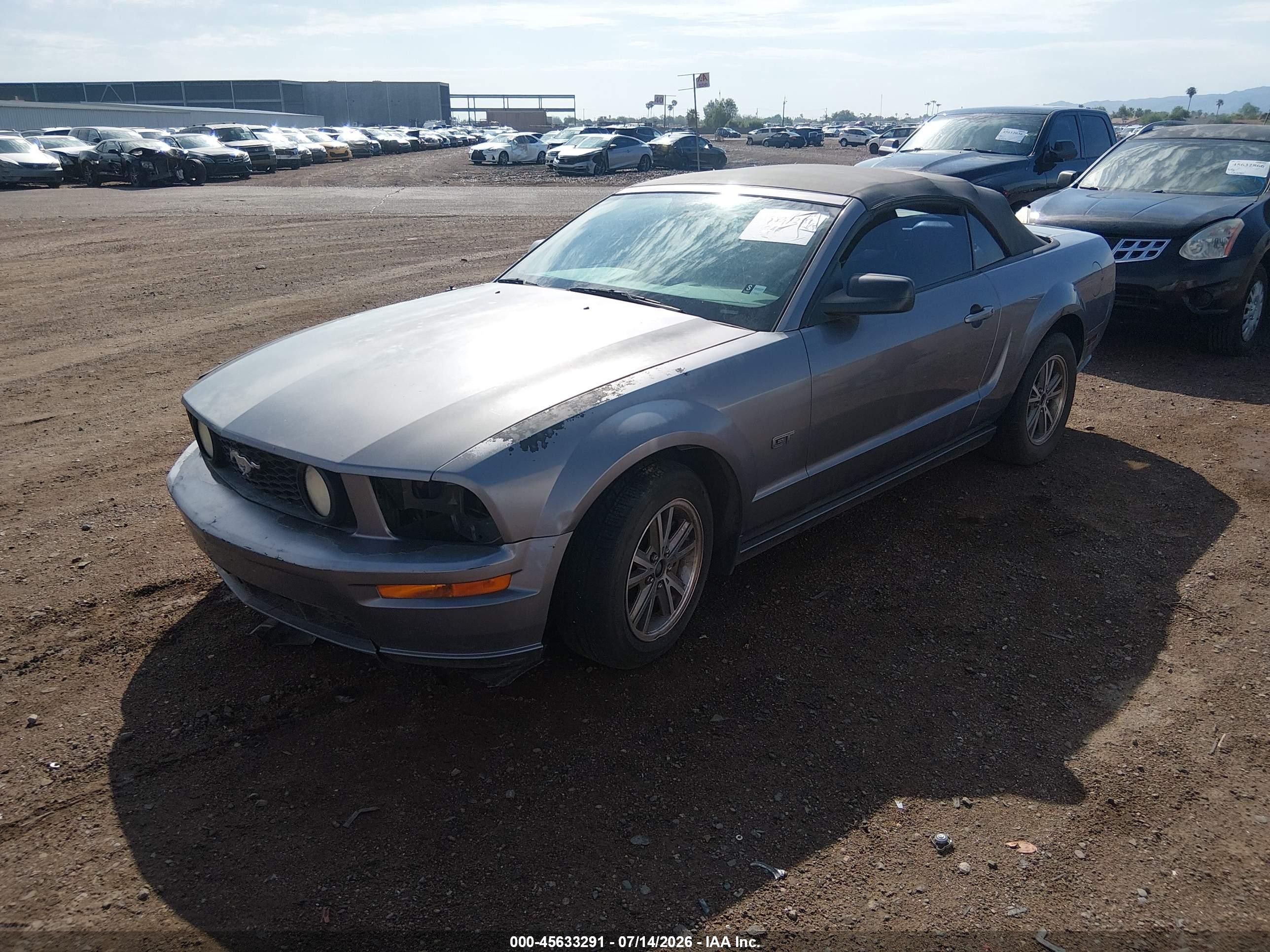 2007 Ford Mustang Gt Deluxe/gt Premium Gray vin: 1ZVHT85H575207789