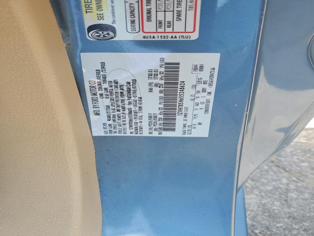 2005 Ford Mustang Gt Blue vin: 1ZVHT85H655248624