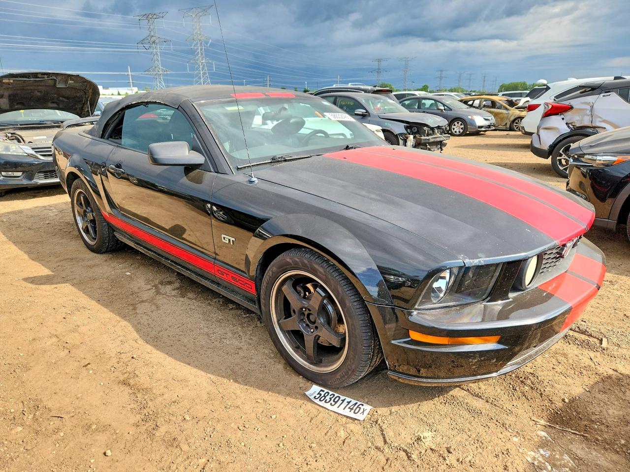 2006 Ford Mustang Gt Black vin: 1ZVHT85H665135418