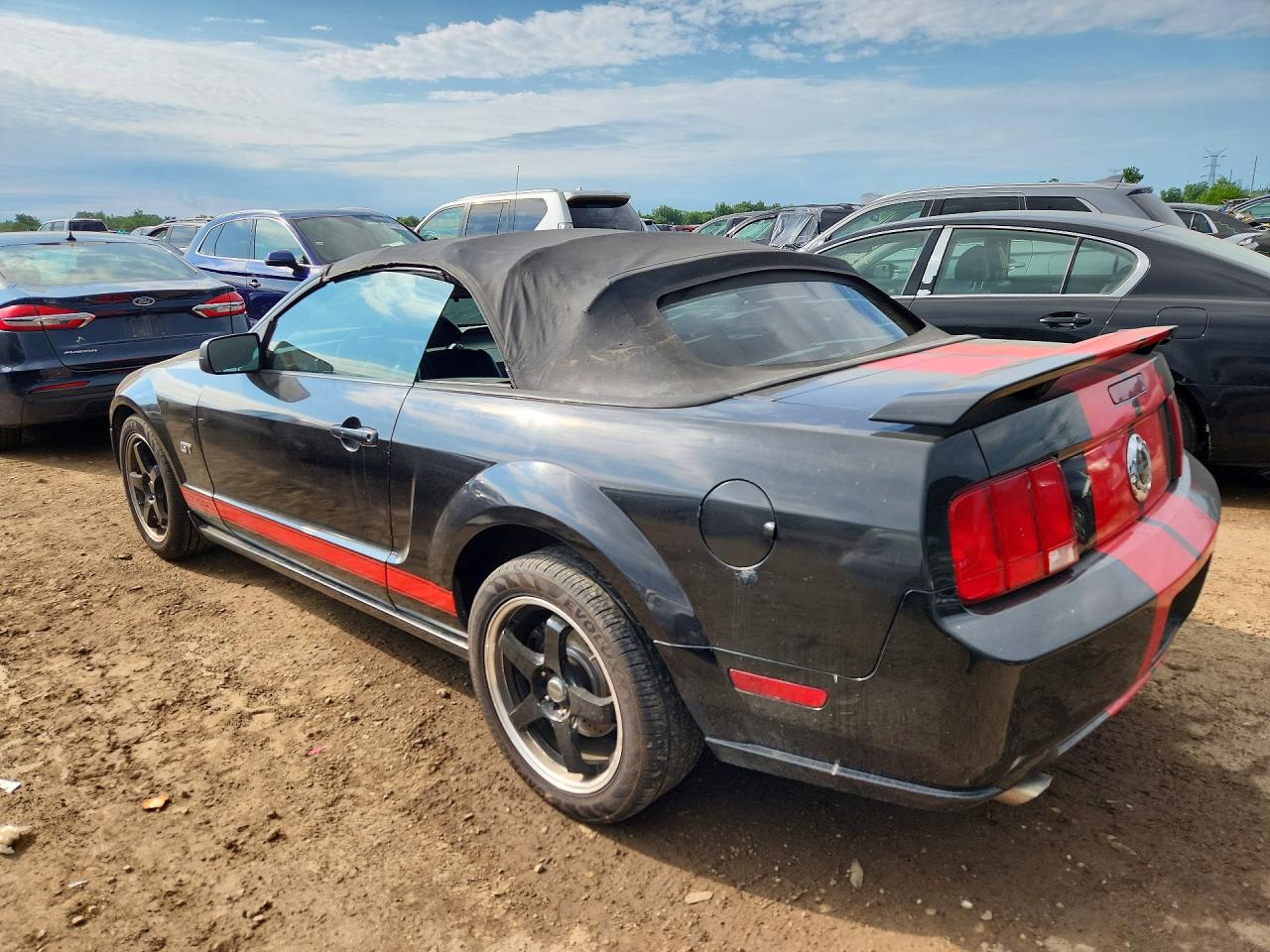 2006 Ford Mustang Gt Black vin: 1ZVHT85H665135418