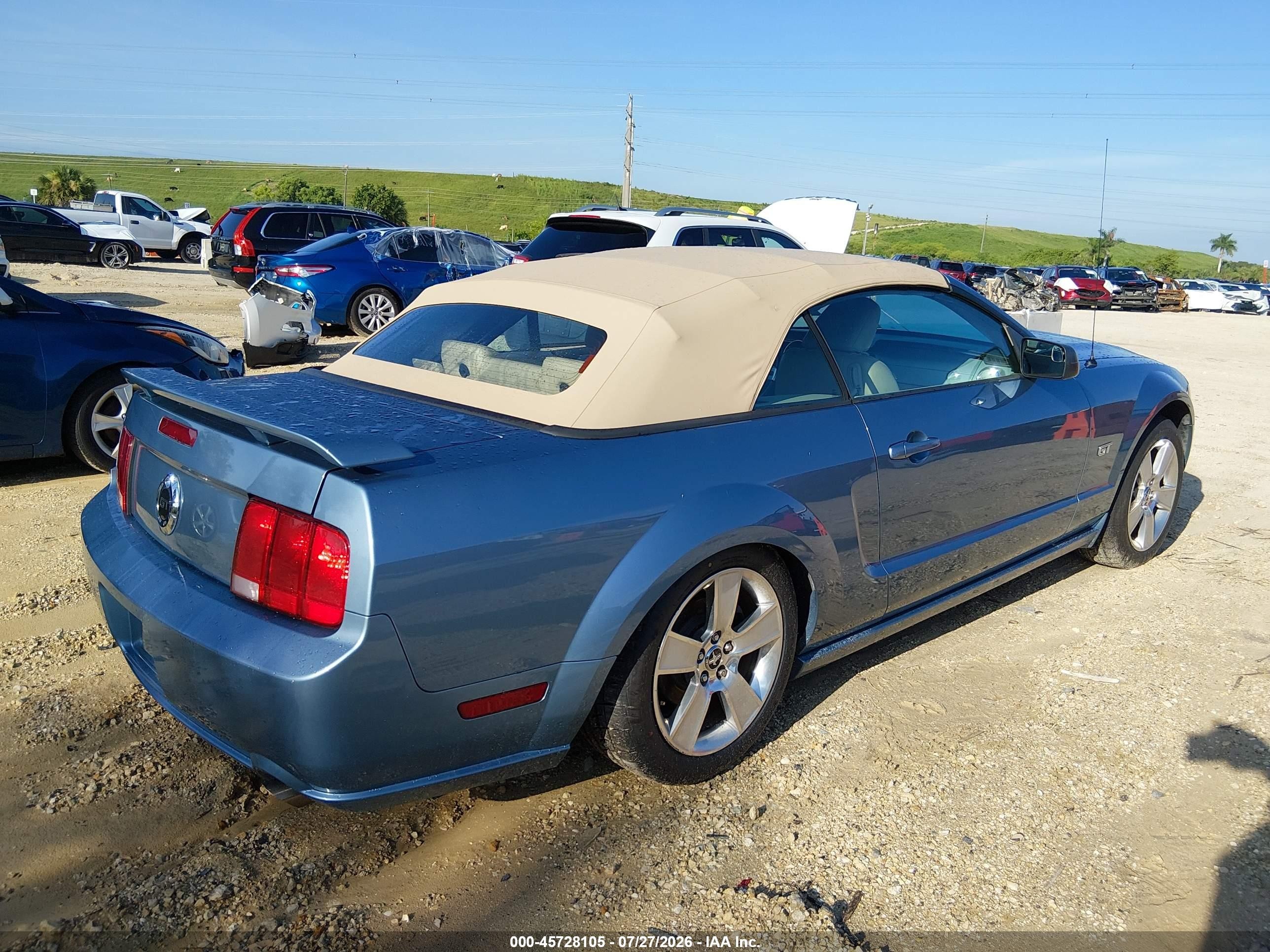 2006 Ford Mustang Gt Light Blue vin: 1ZVHT85H665252562