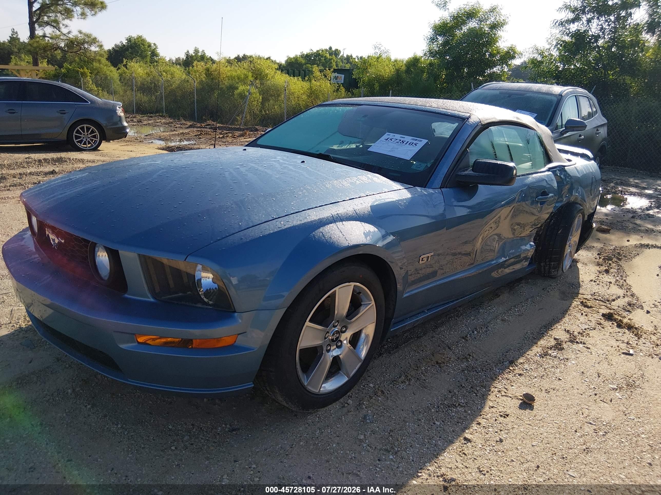 2006 Ford Mustang Gt Light Blue vin: 1ZVHT85H665252562